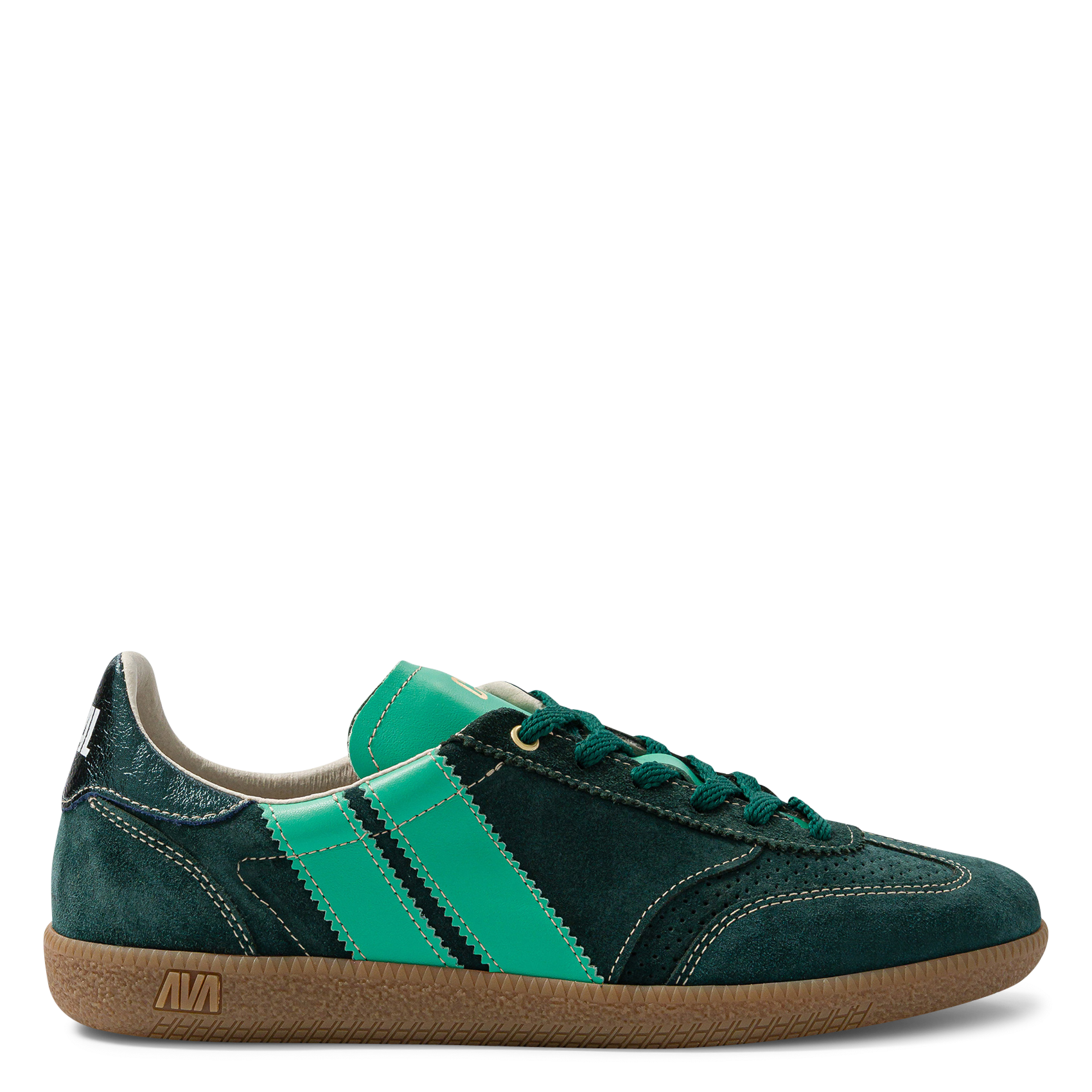 Baskets basses en cuir velours CAVAL Vert