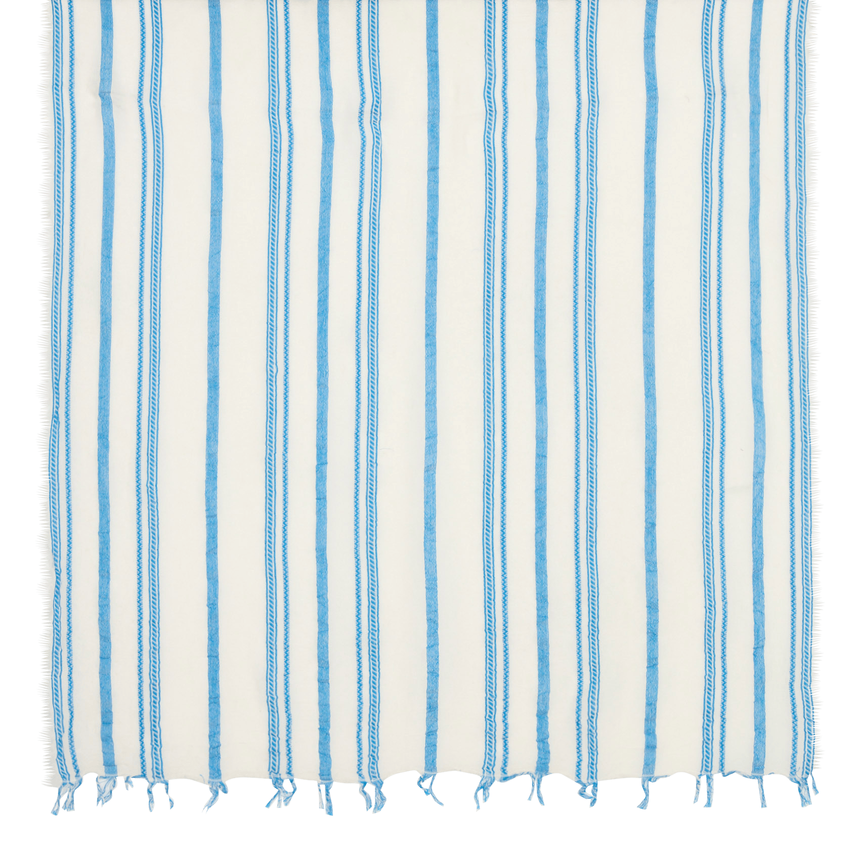 Foulard en coton LA FEE MARABOUTEE Bleu
