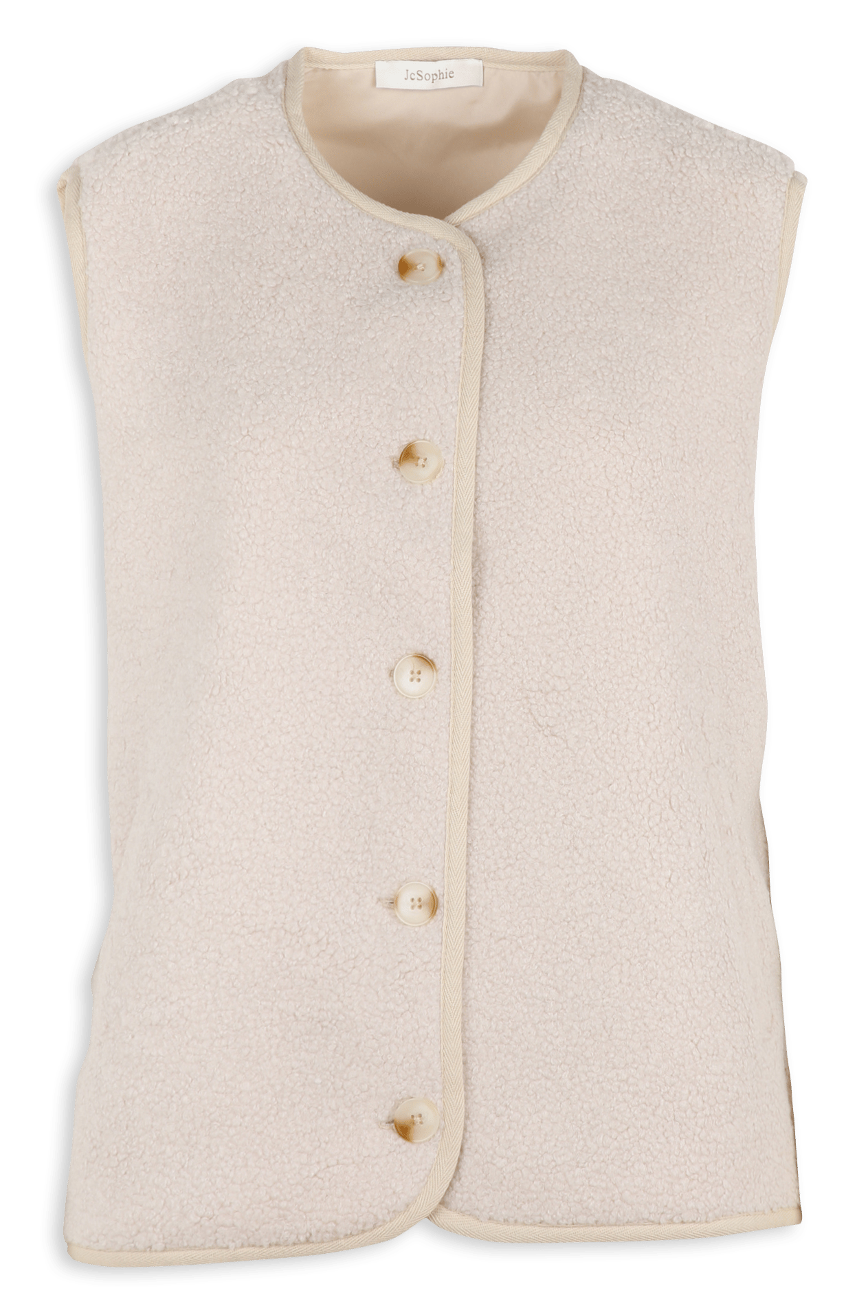 Gilet sans manches effet fourrure JC SOPHIE Beige
