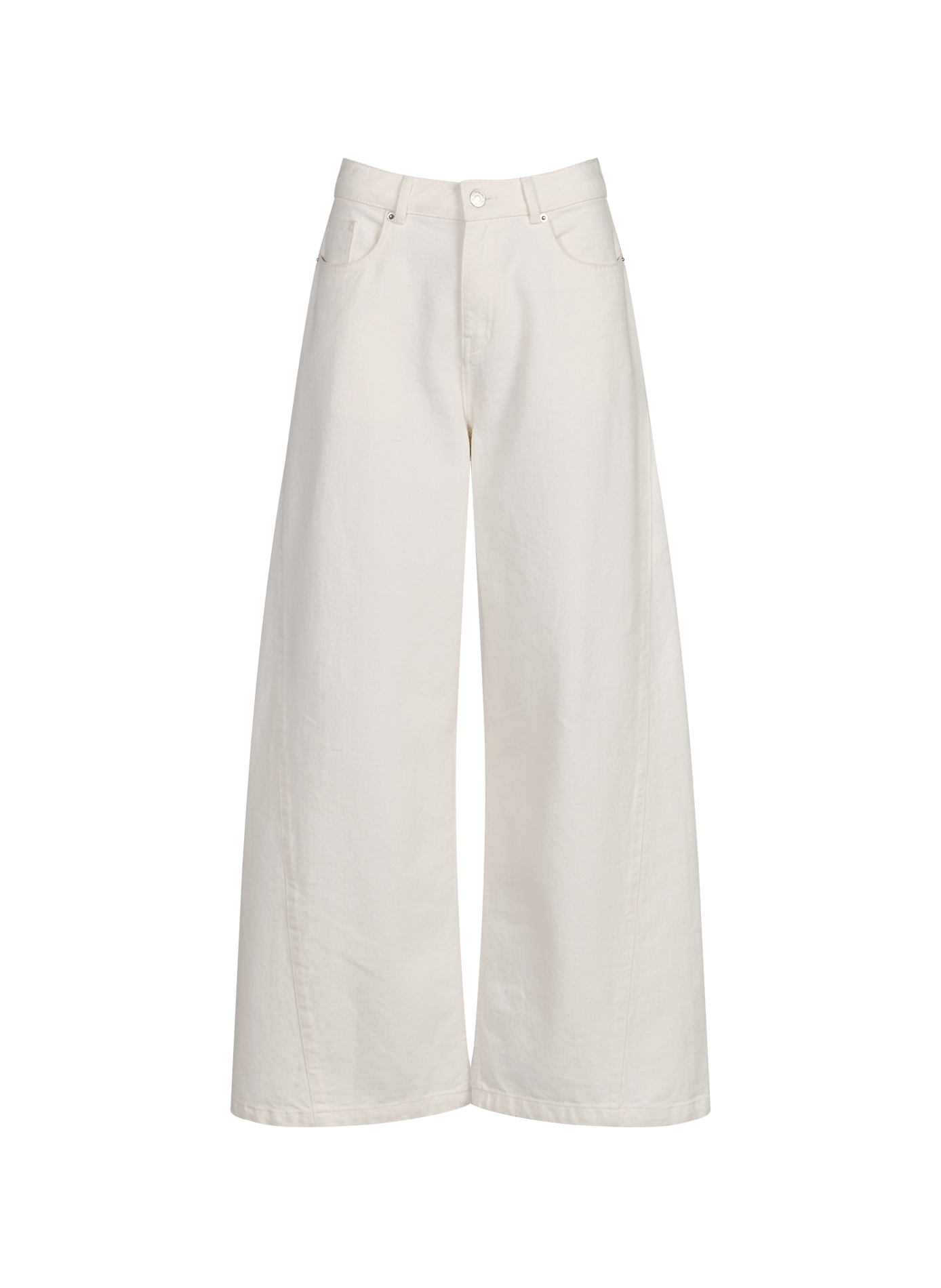 Wide-leg cerry cotton jeans SAISON 1865 White