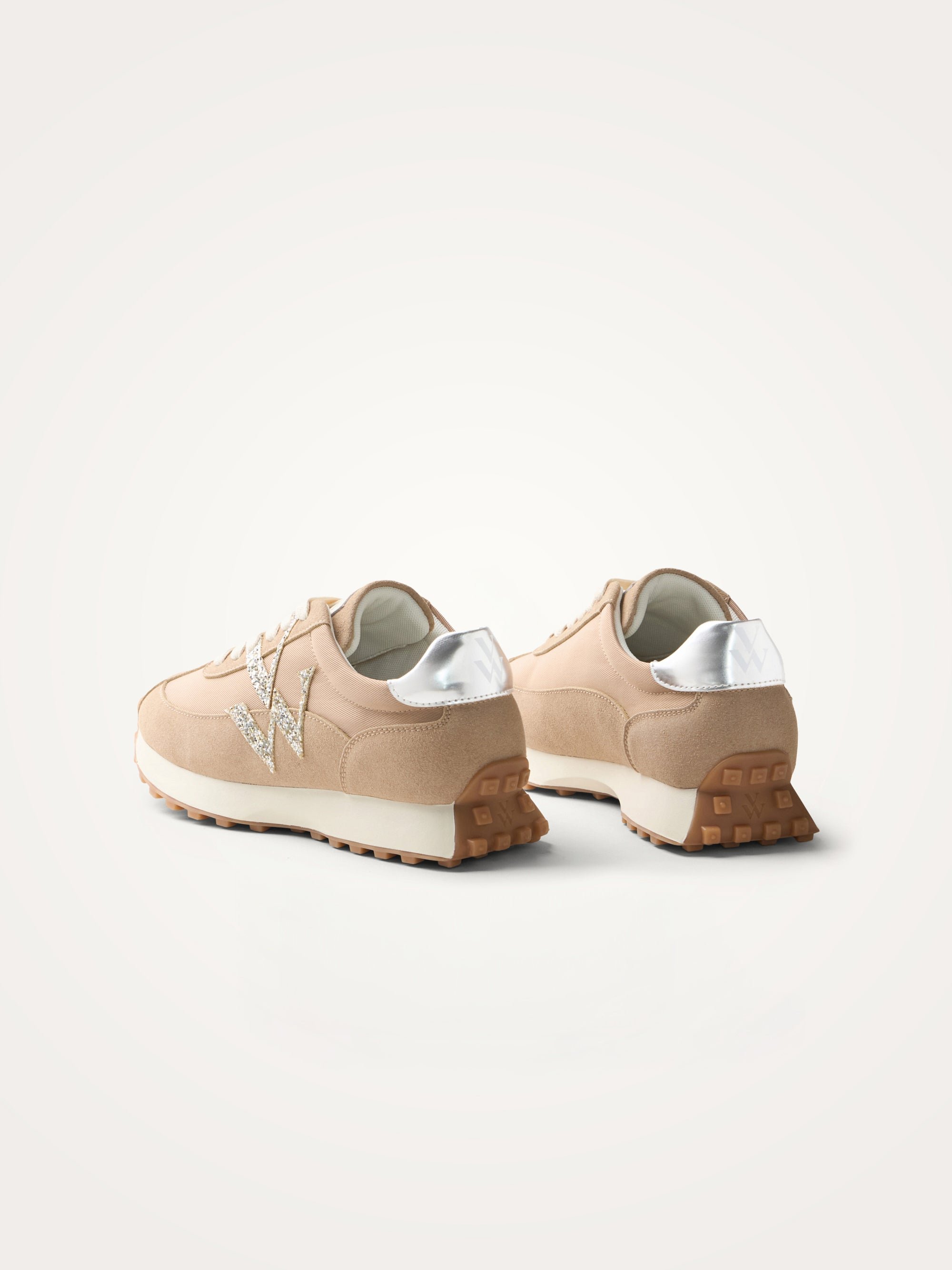 Sneakers with monogram on running sole VANESSA WU Beige