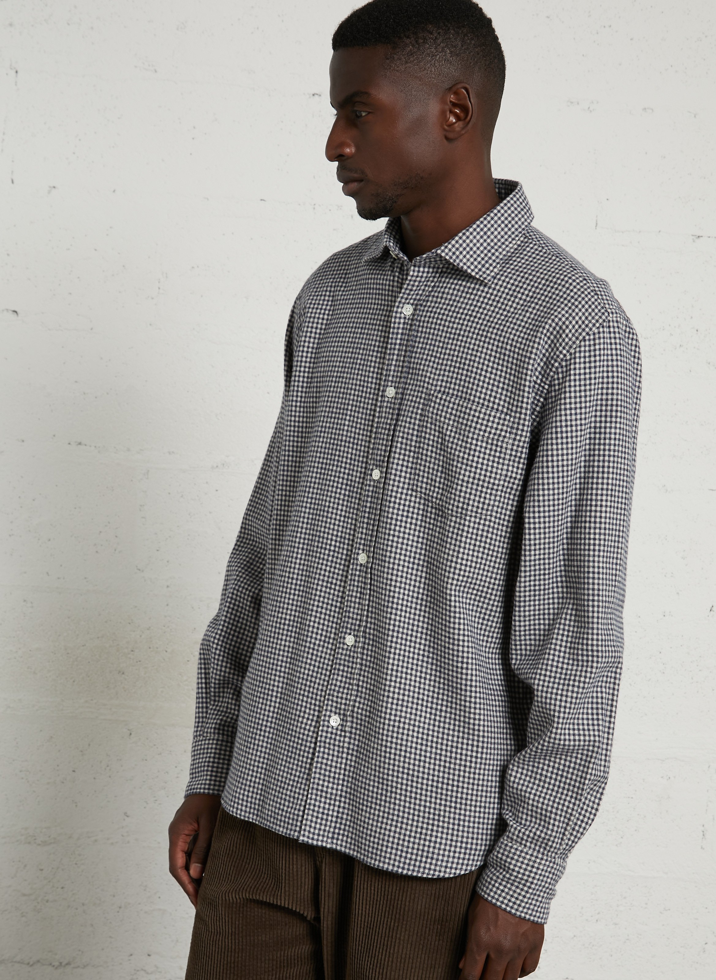 Chemise col classique en coton HARTFORD Bleu
