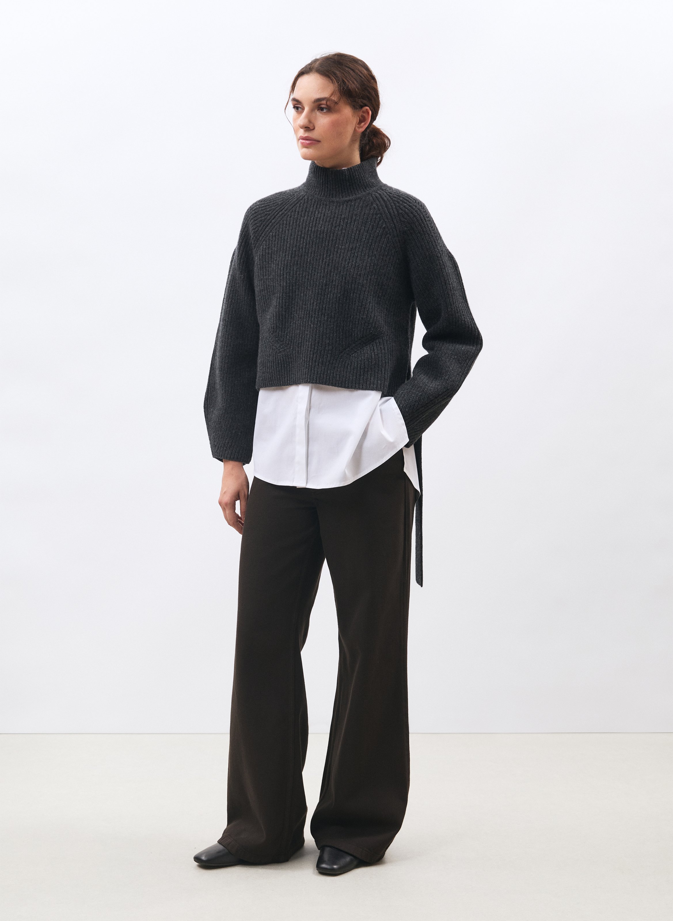 Oversized, wollen trui HUMILITY Grijs