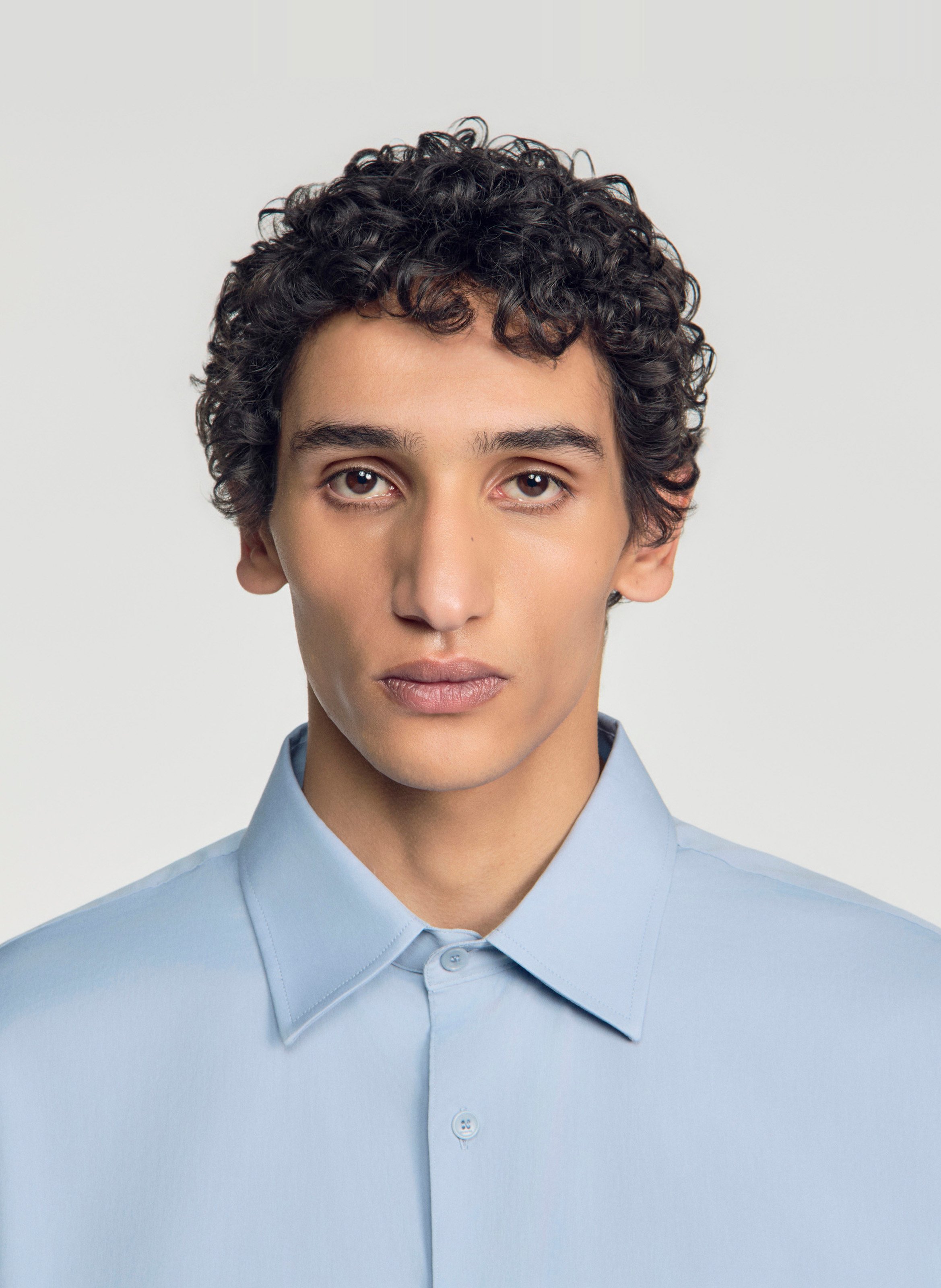 Chemise ample boutonnée unie SANDRO Bleu