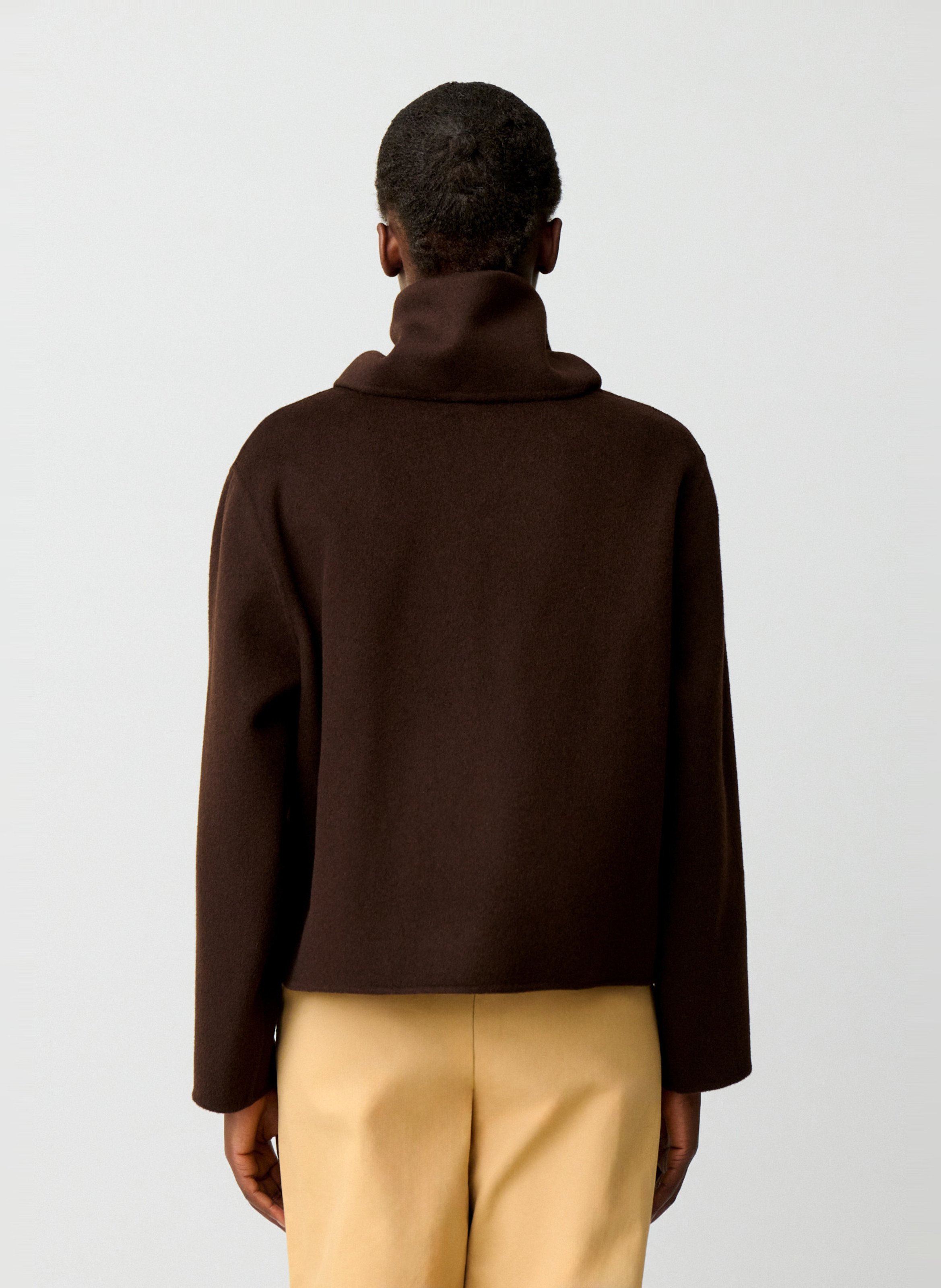 Gerader Mantel aus Wollmix CLAUDIE PIERLOT Braun