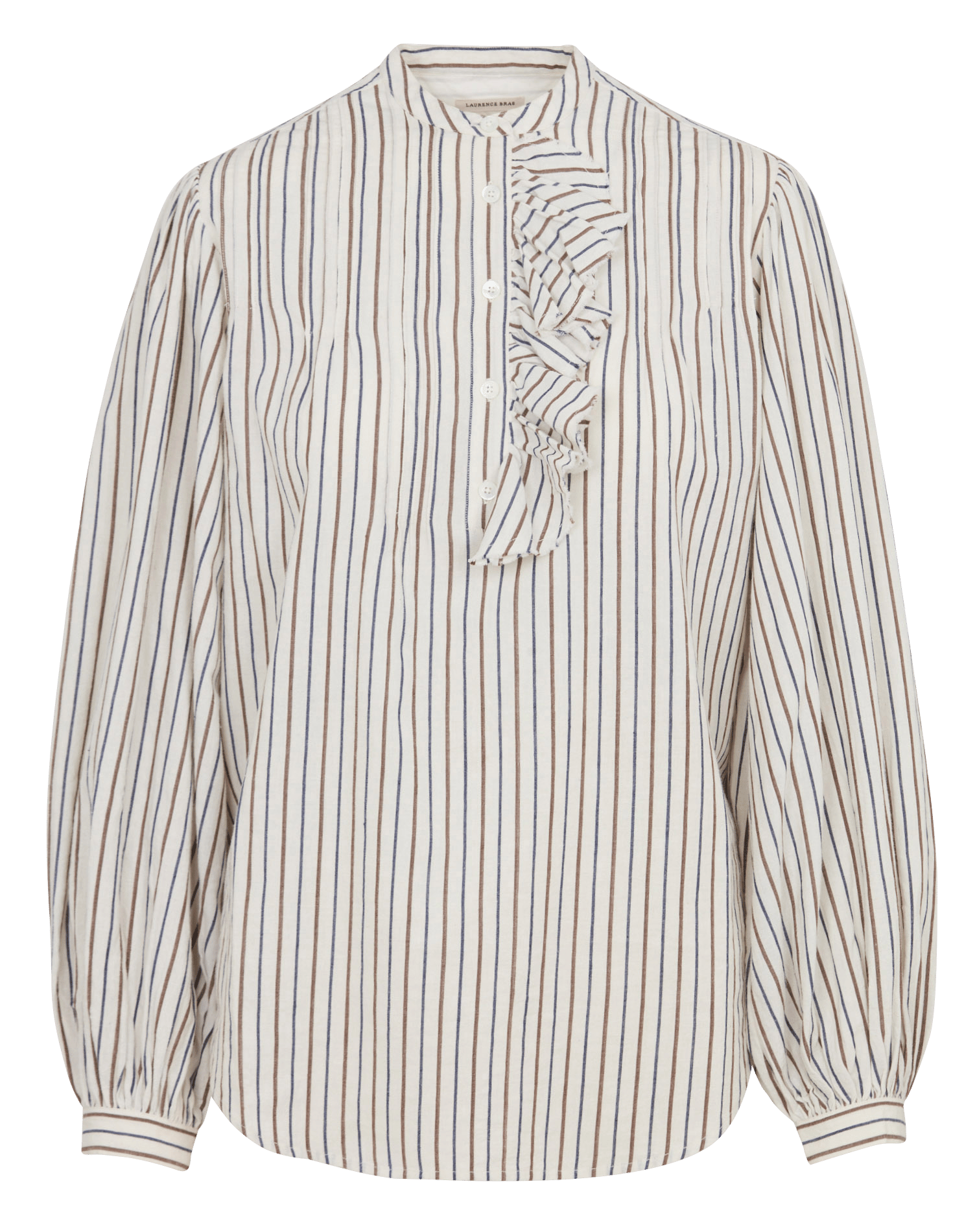 Blouse ample à rayures en coton LAURENCE BRAS Blanc