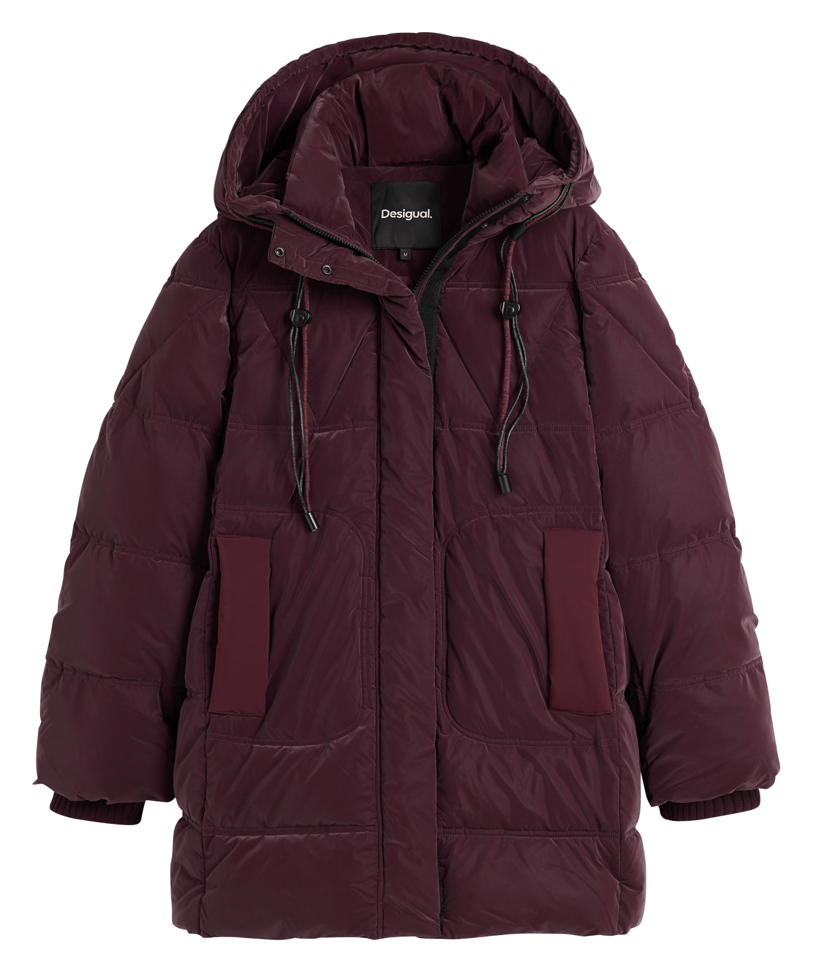 High-neck coat with hood DESIGUAL