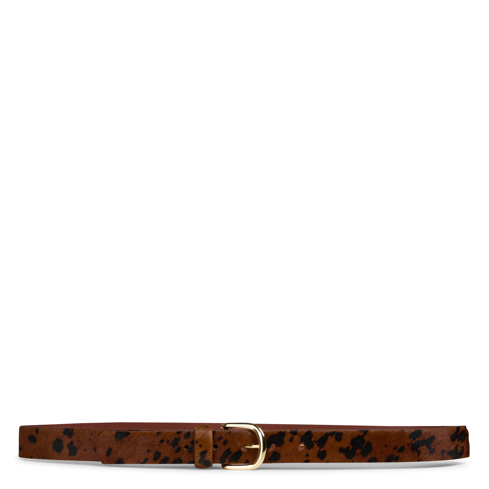 Harige riem met dierenprint van leer DES PETITS HAUTS Veelkleurig
