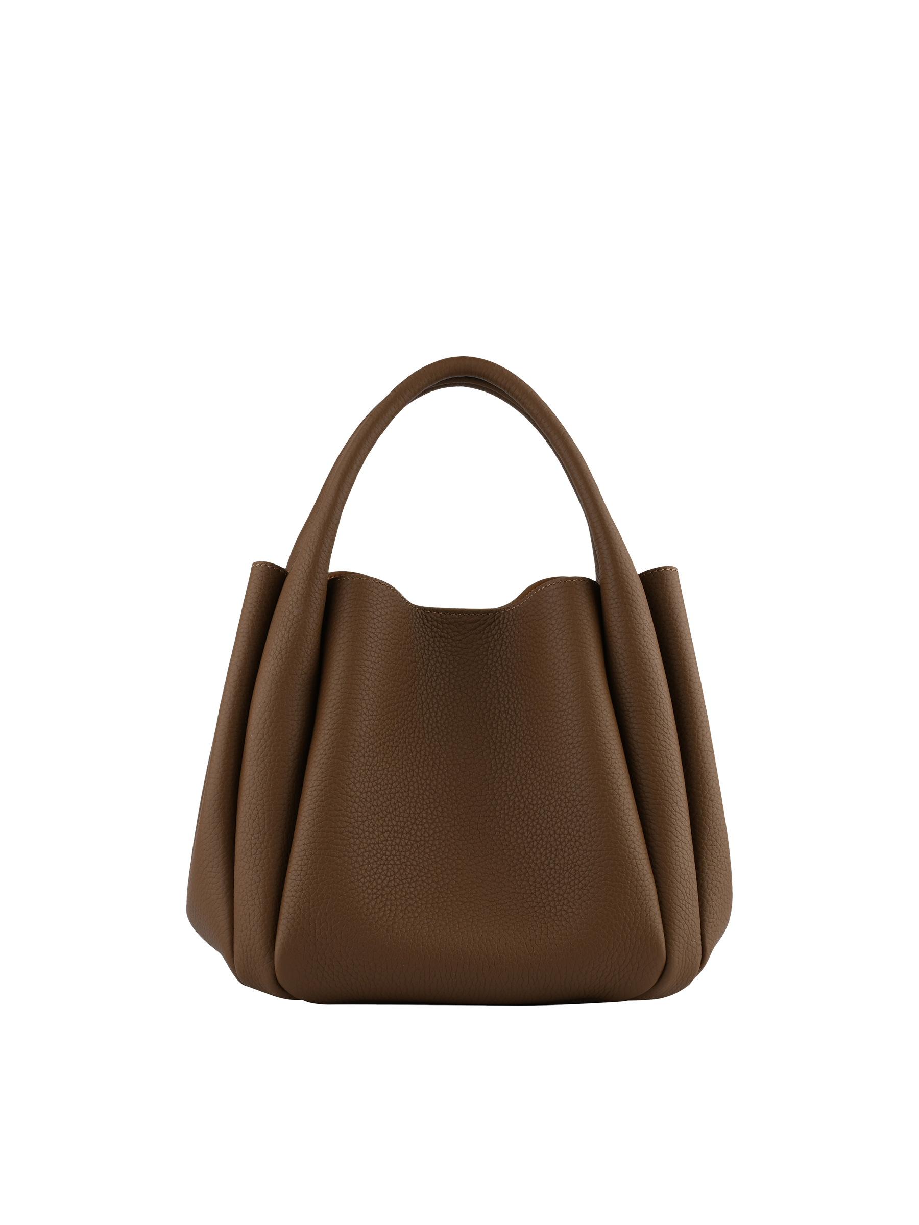 Calfskin leather handbag POURCHET Beige