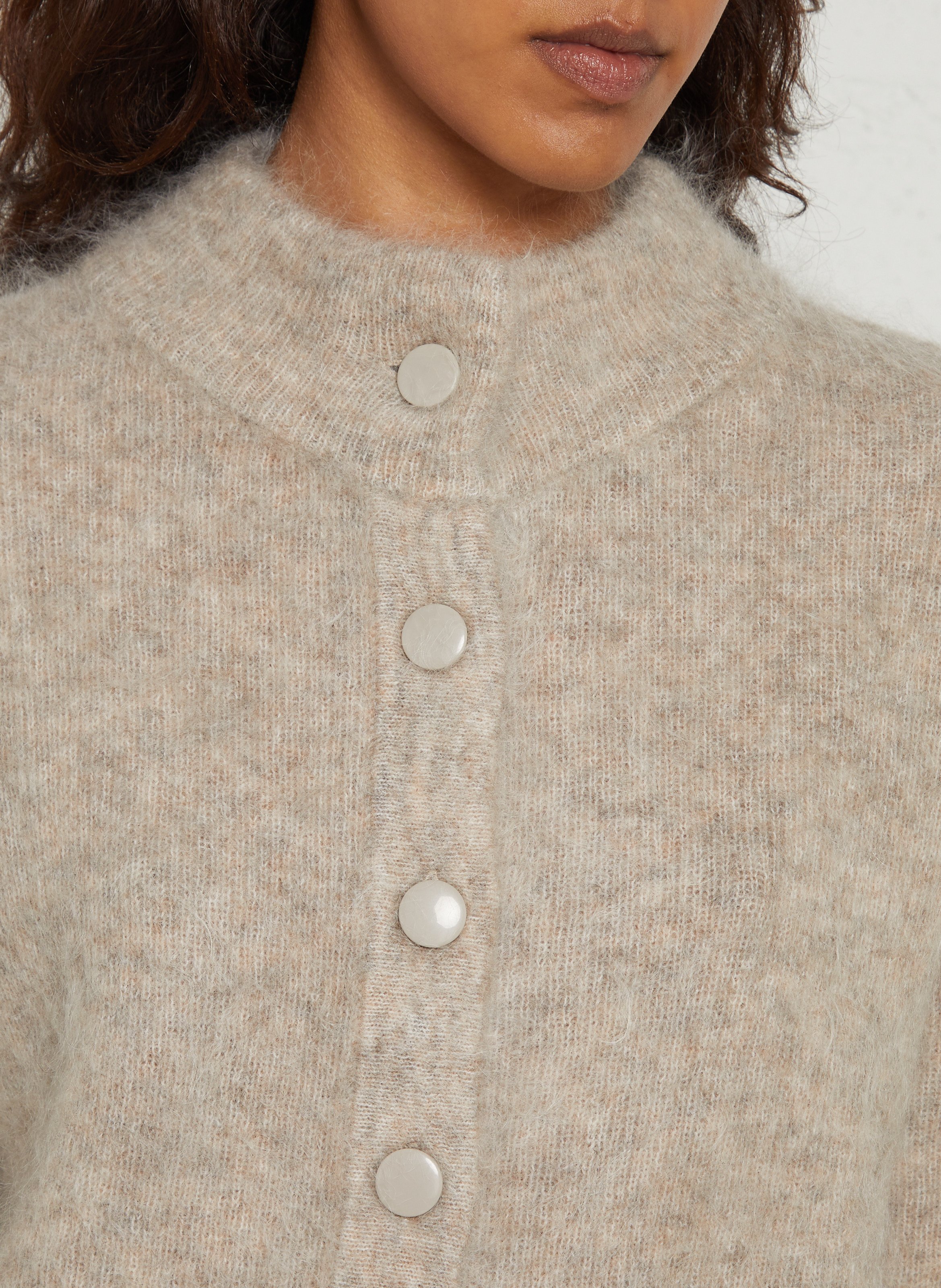 Gilet oversize en laine mélangée MAISON 123 Gris
