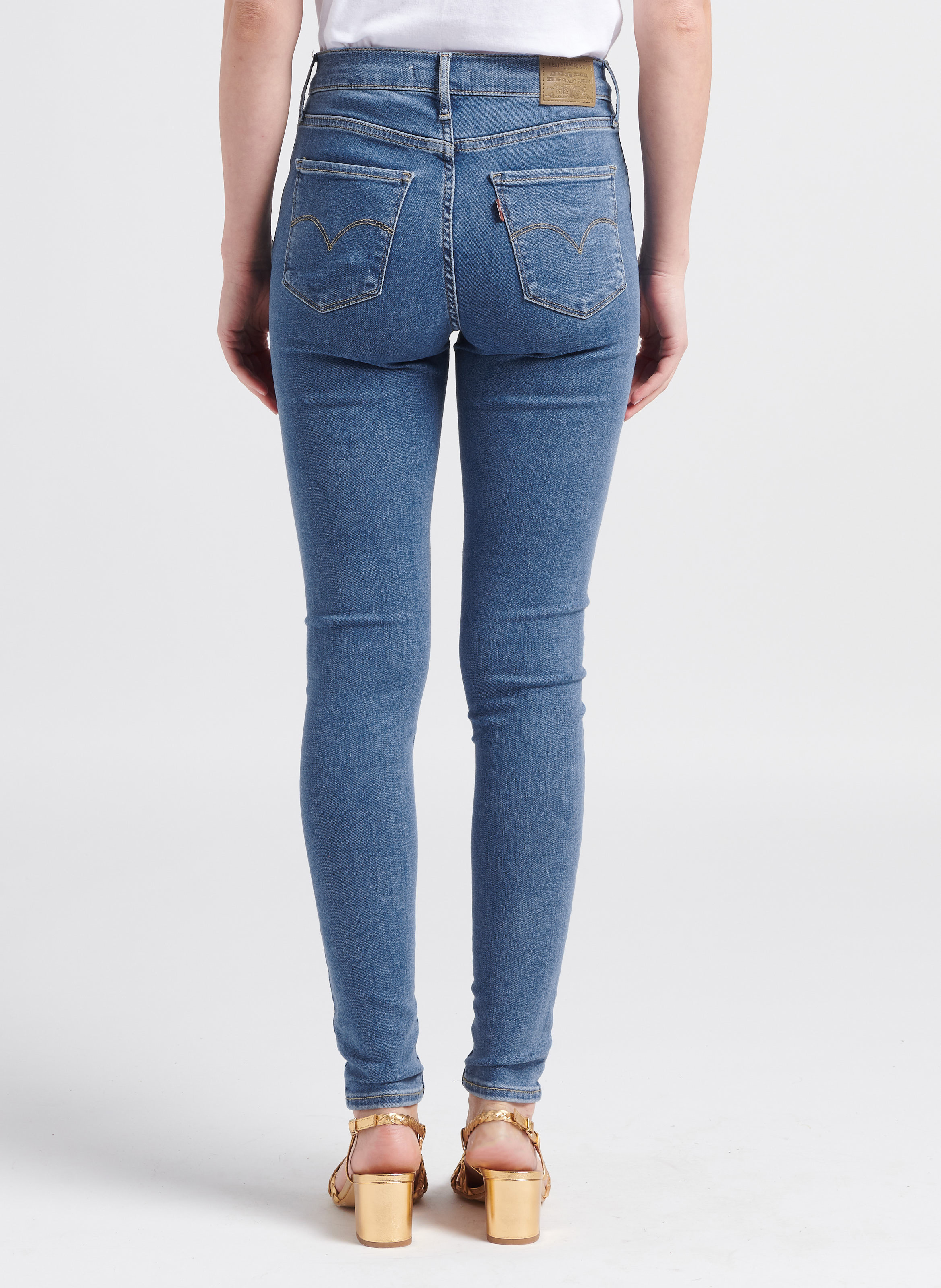 Jean skinny taille haute en coton mélangé LEVI'S Jean brut