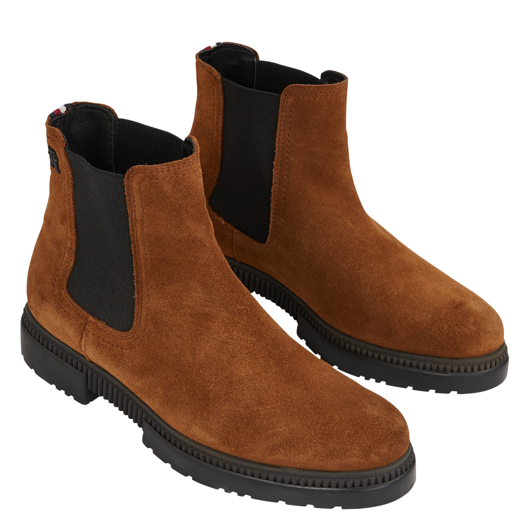 Boots en cuir velours TOMMY HILFIGER Marron