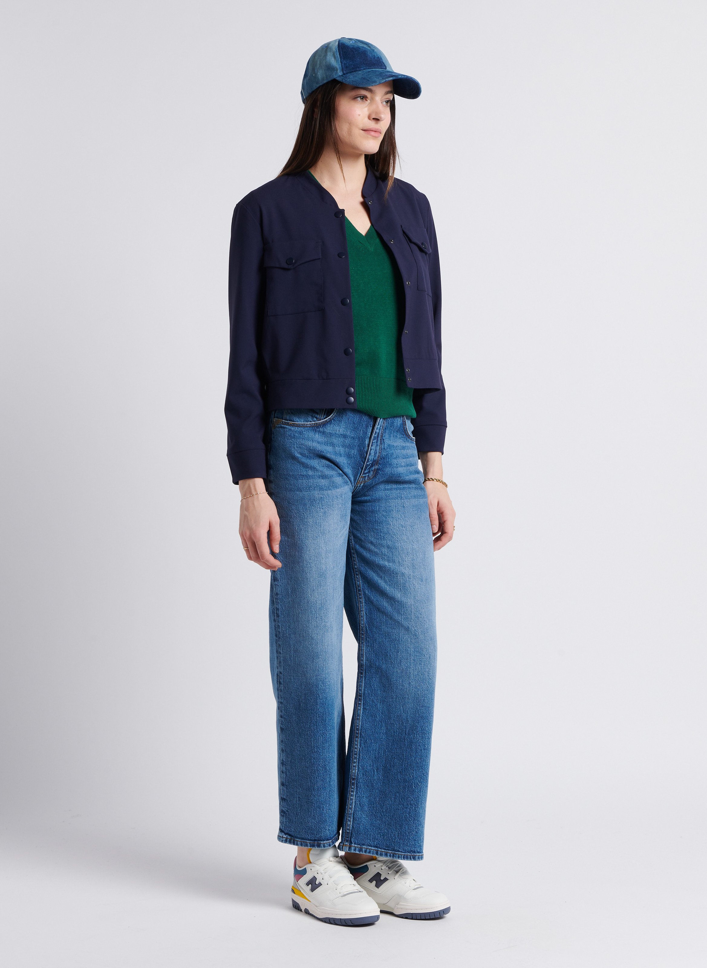 Low-top bi-material sneakers NEW BALANCE White