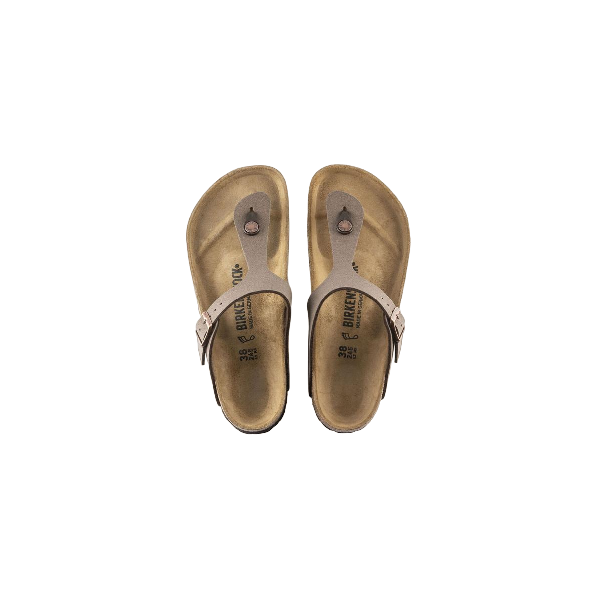 Faux leather sandals BIRKENSTOCK Brown