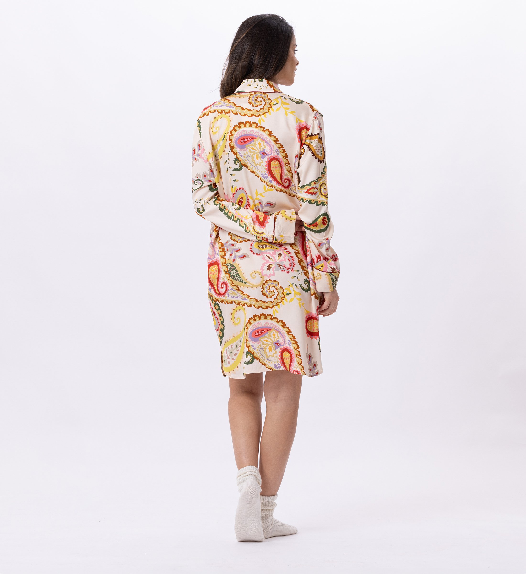 Buttoned viscose nightgown LE CHAT Multicolored