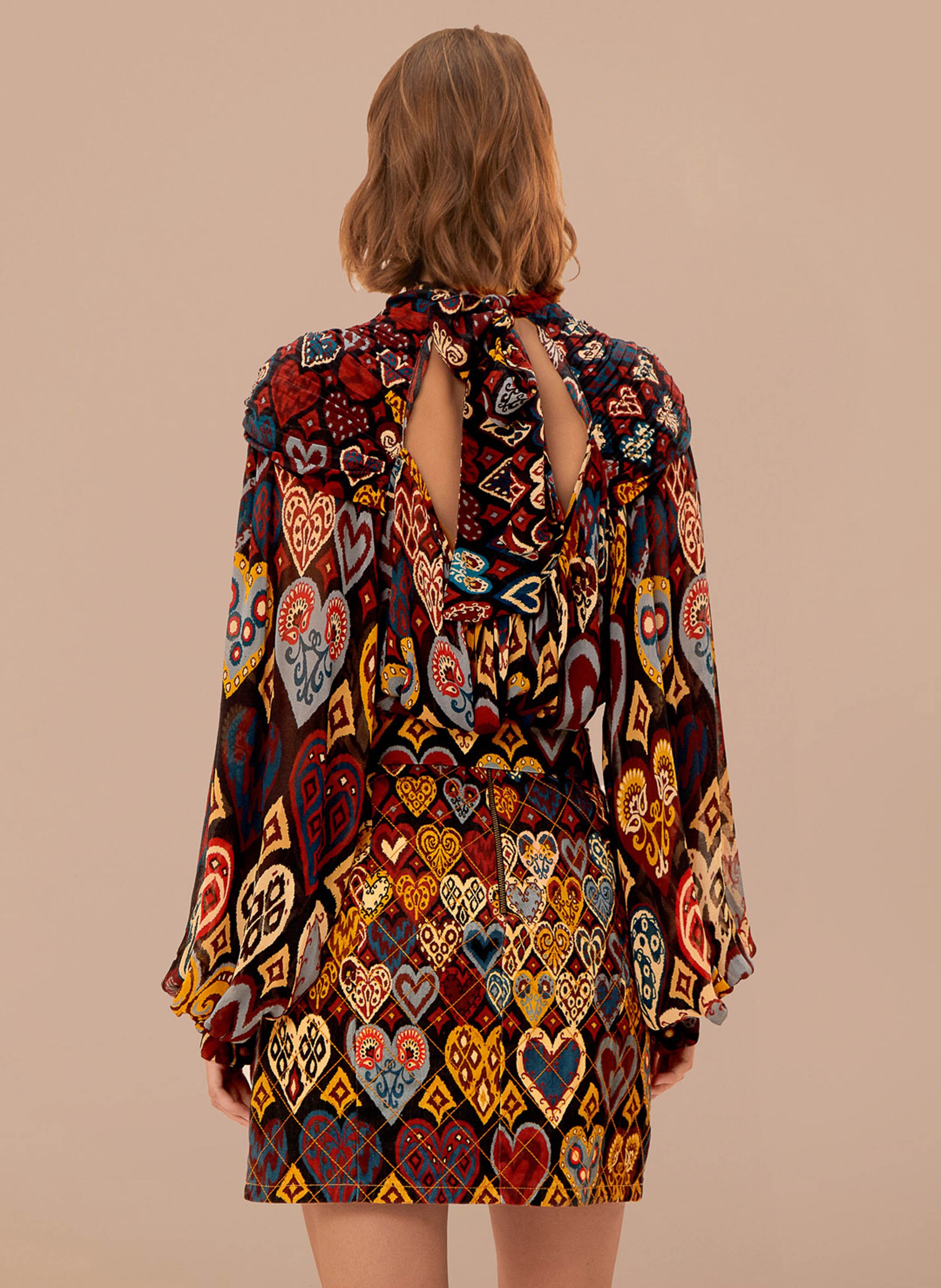 Heart Print Skirt FARM RIO Multicolored