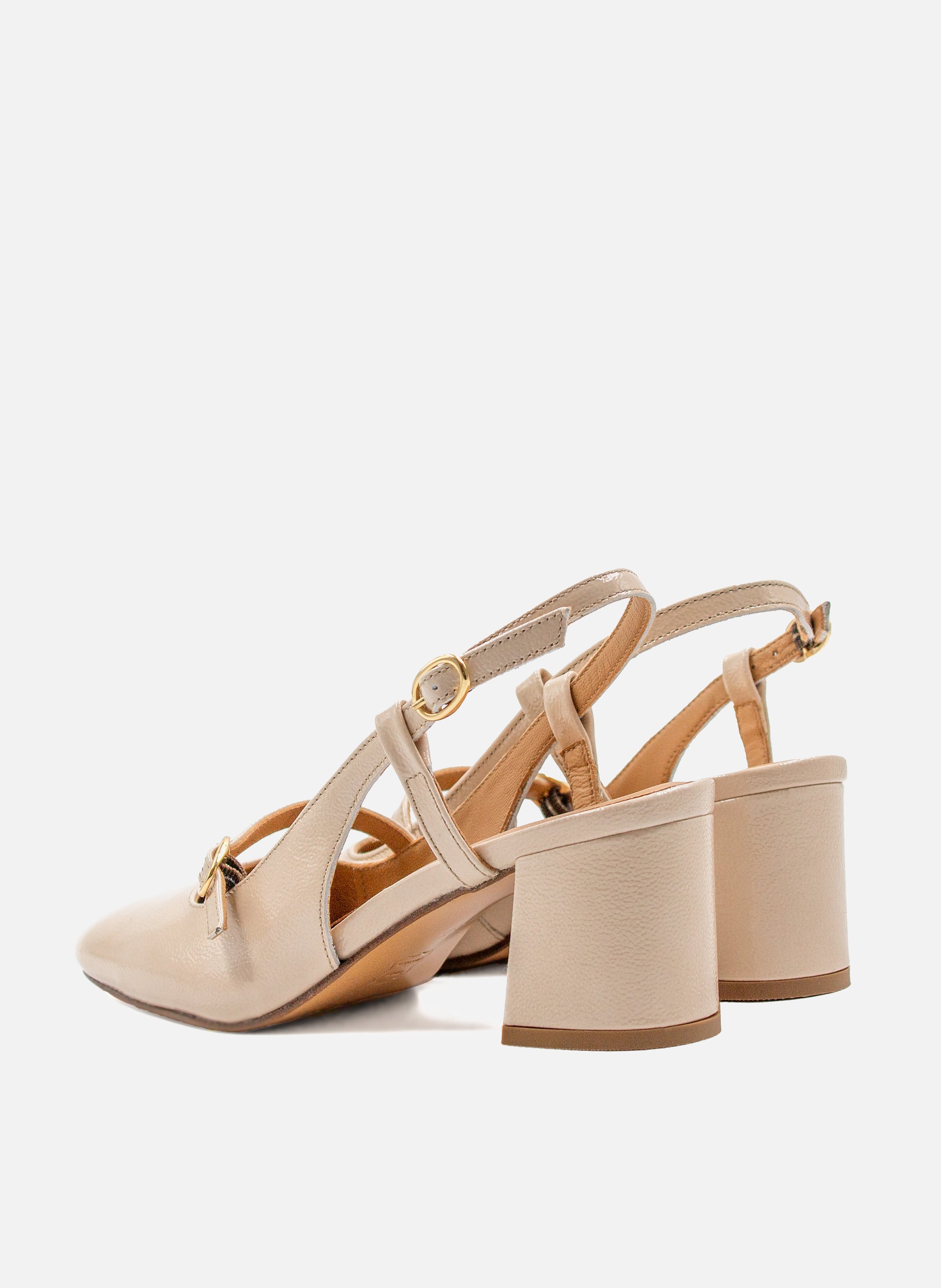 Patent leather slingbacks JULES & JENN White