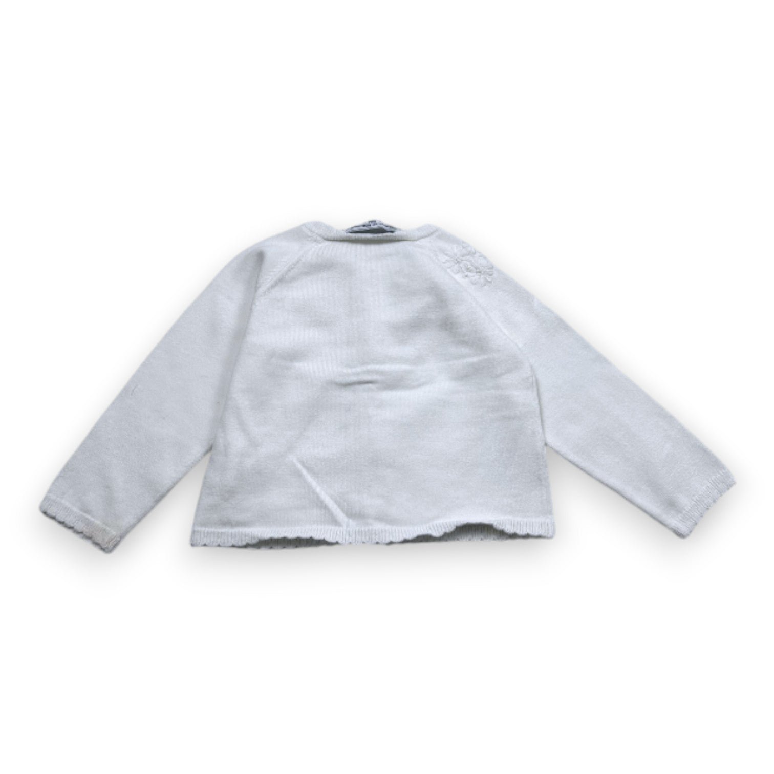 White Baby Cardigan - 18 months TARTINE ET CHOCOLAT - seconde-main White