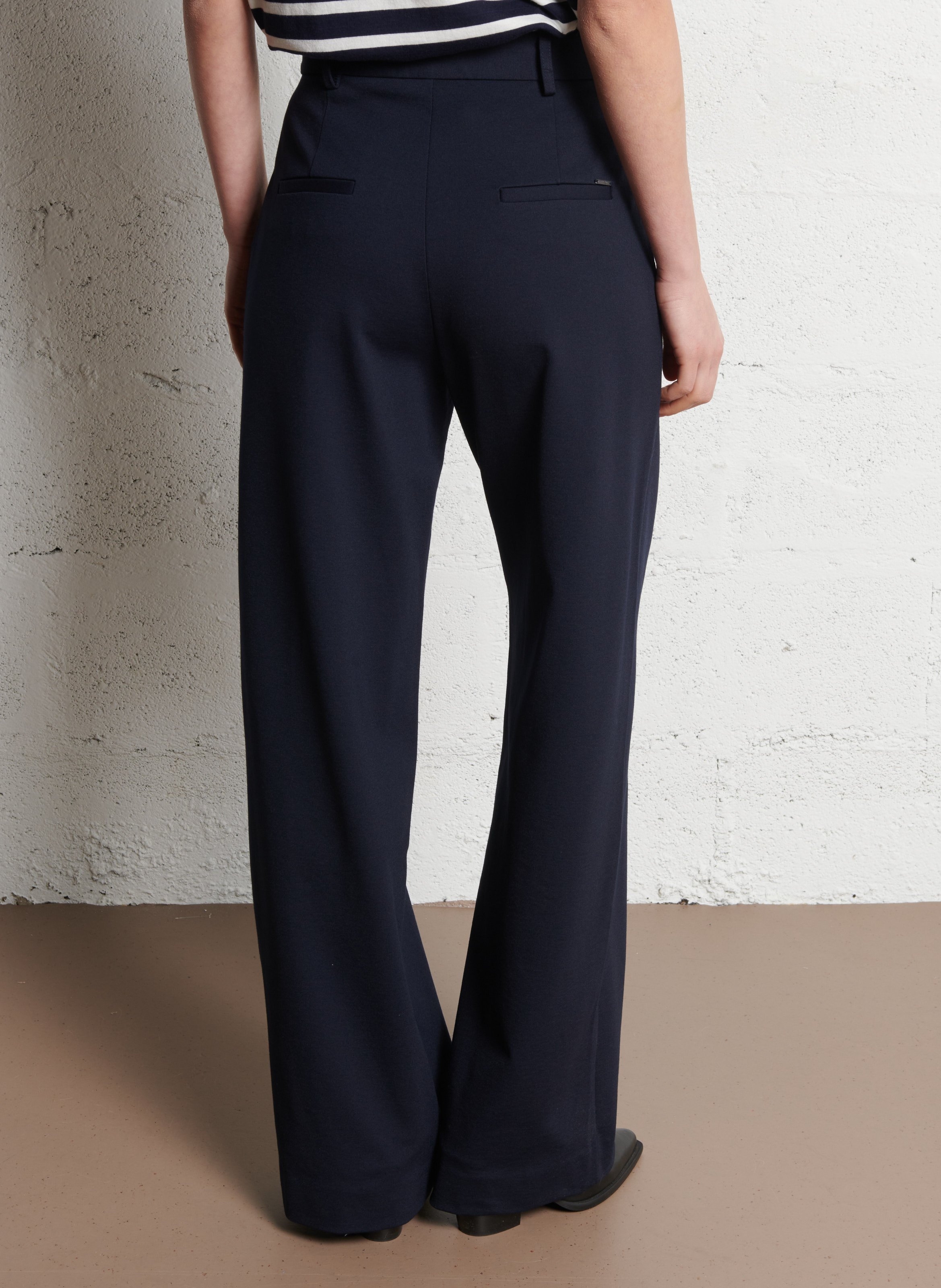 Mid-waist straight-leg pants IKKS Blue