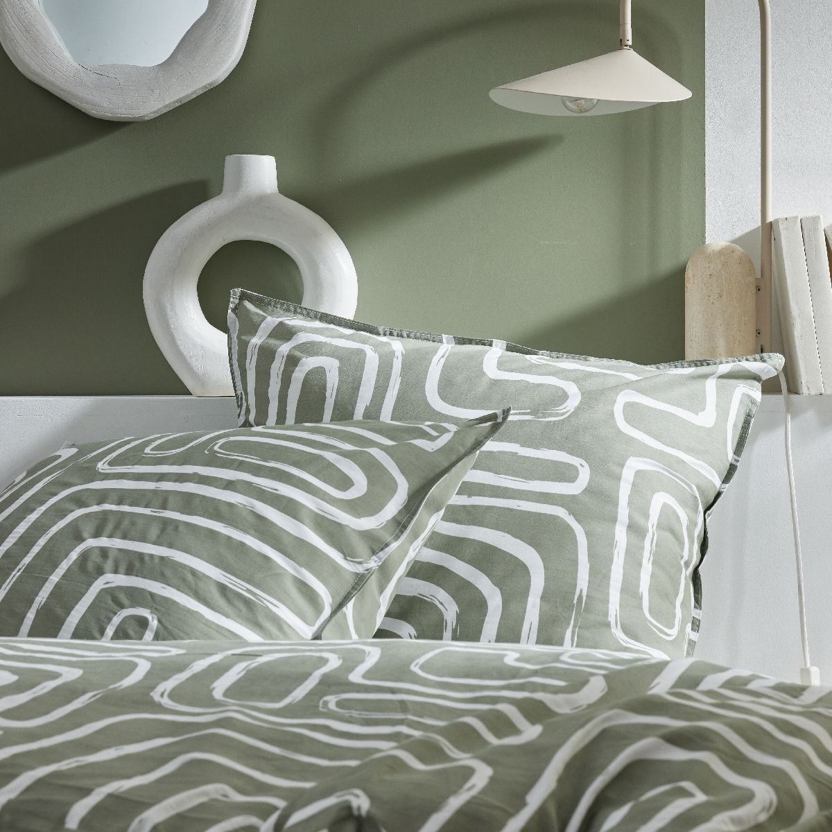 Cotton bedding set TODAY LINGE DE MAISON Green