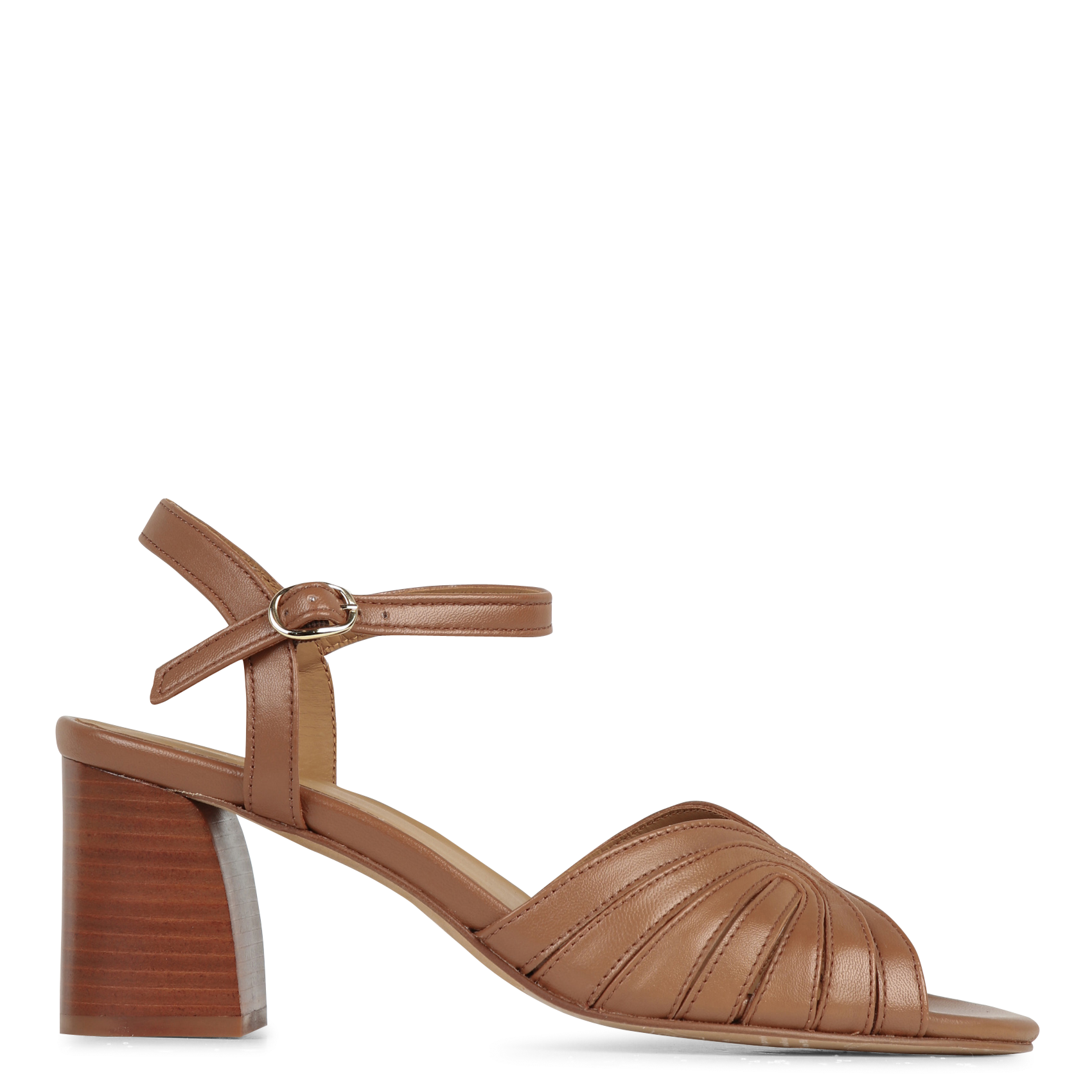 Flat leather mules BOBBIES Brown