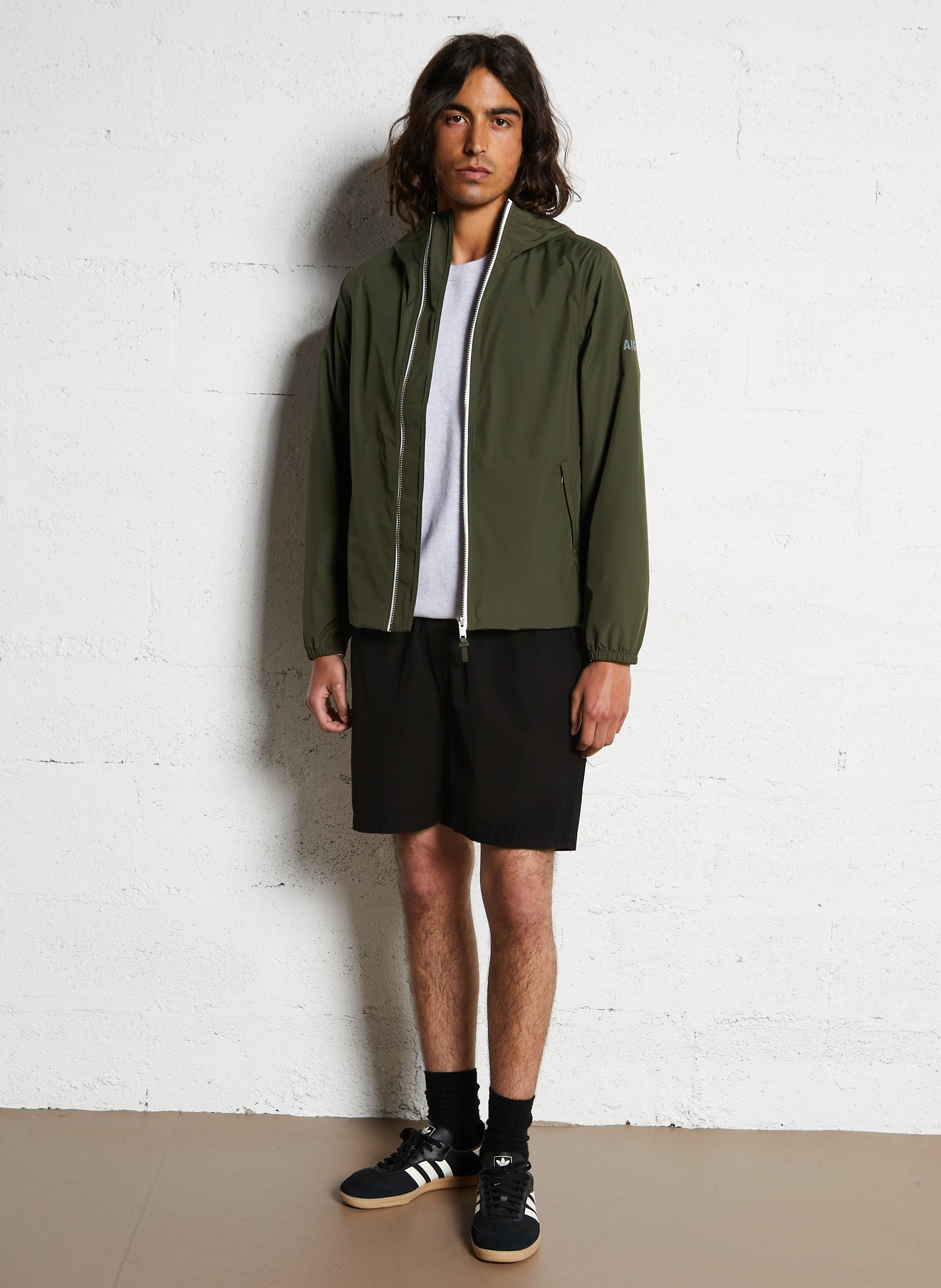 Veste imperméable zippée à capuche AIGLE Vert