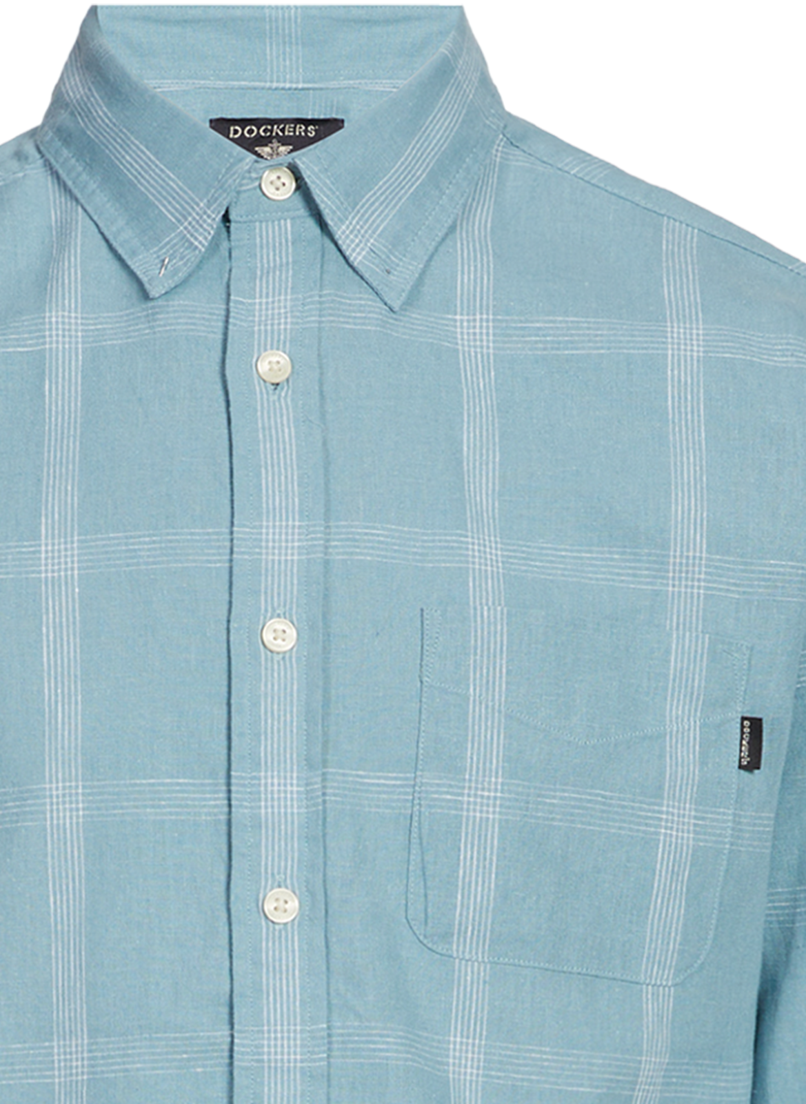 Chemise slim en lin mélangé DOCKERS Bleu