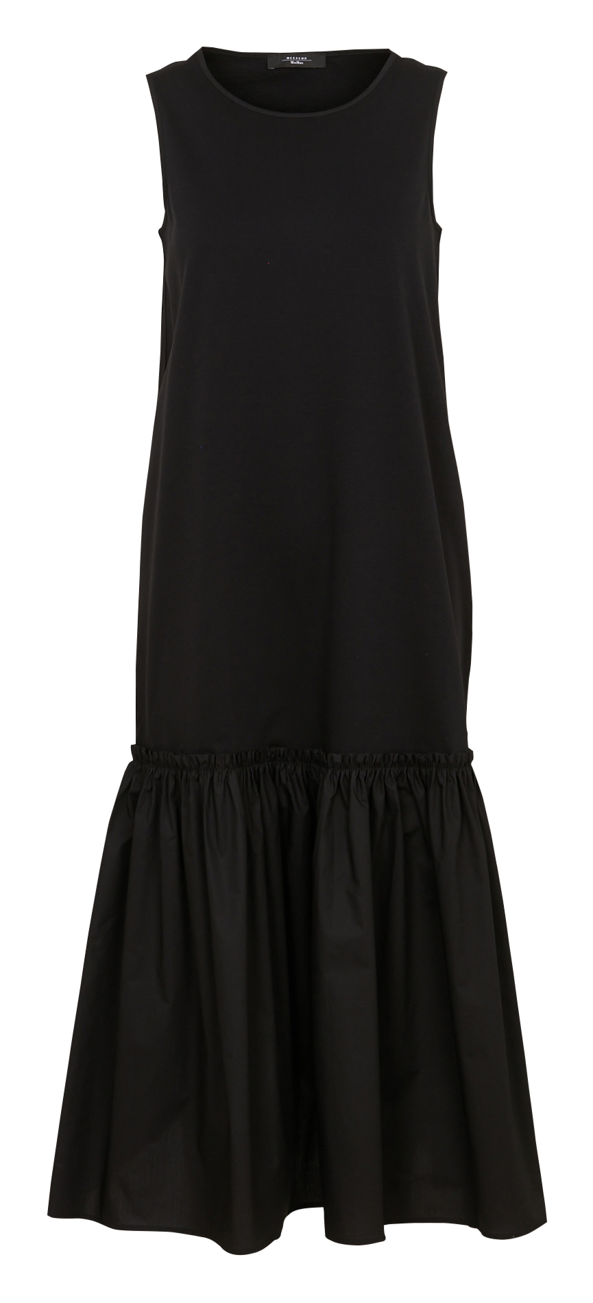 Long A-line cotton dress MAX MARA WEEK END Black