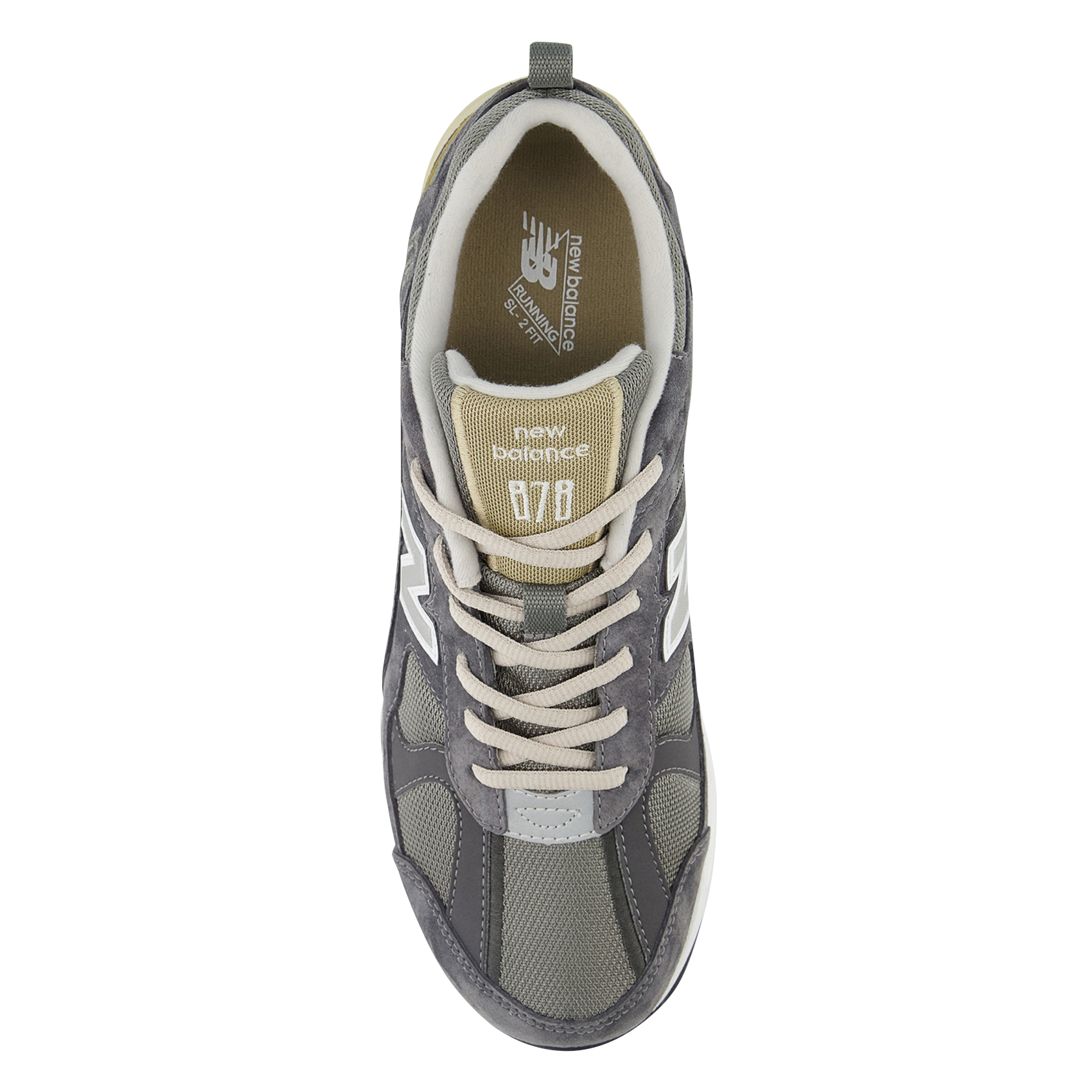 Low-top leather mix sneakers NEW BALANCE Grey