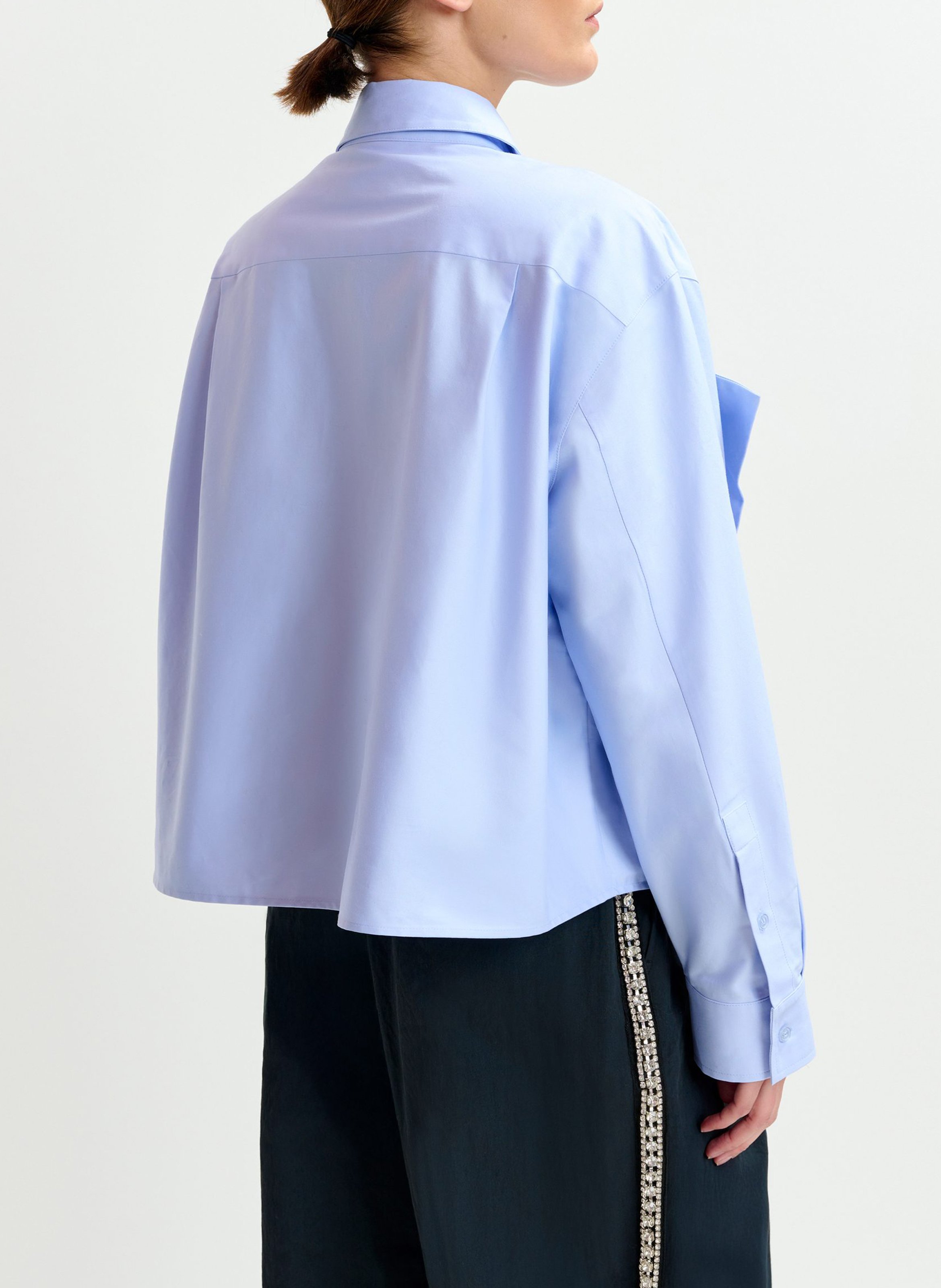 Chemise col classique en coton mélangé ESSENTIEL ANTWERP Bleu