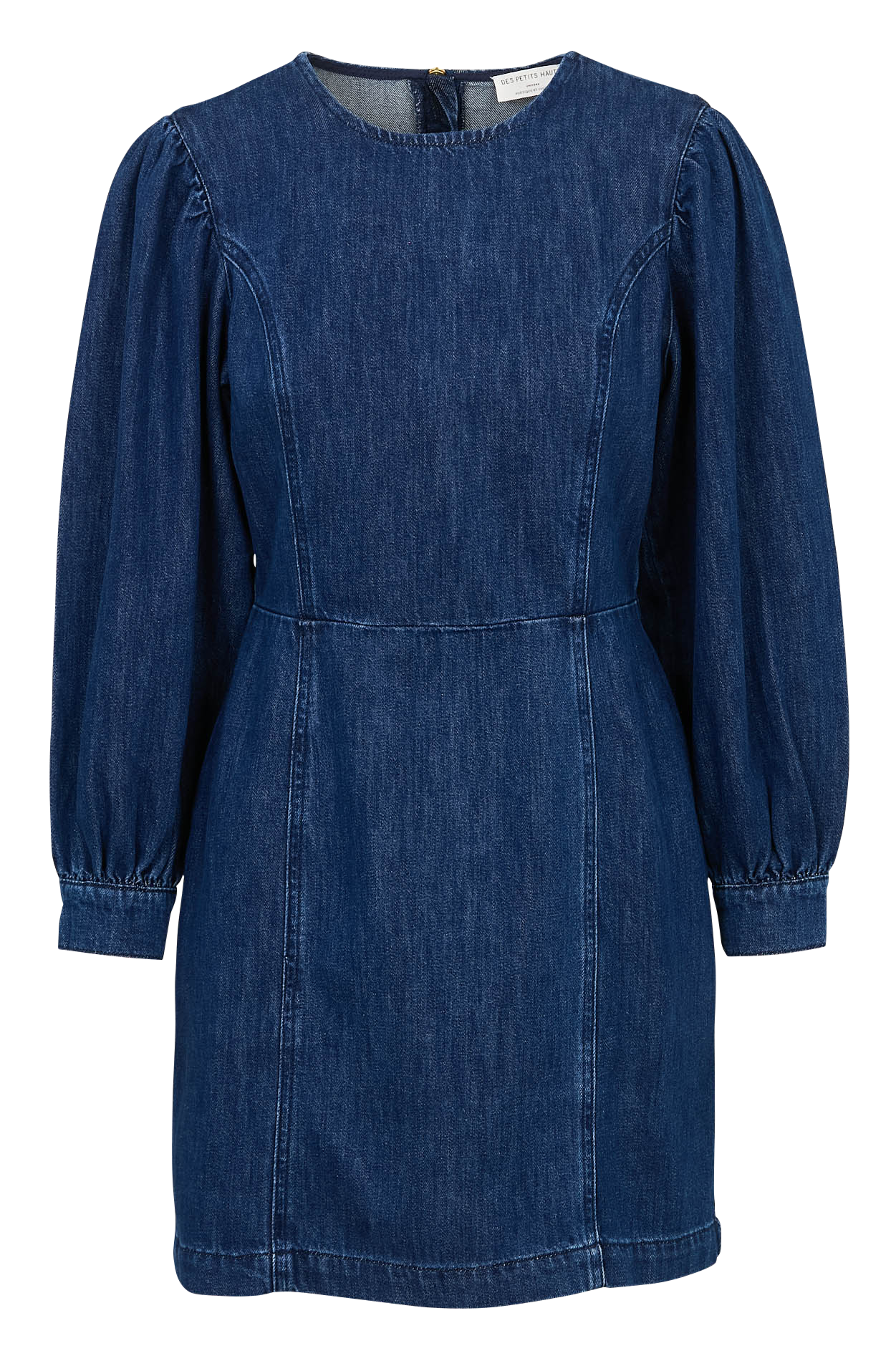 Short straight raw denim dress DES PETITS HAUTS Blue