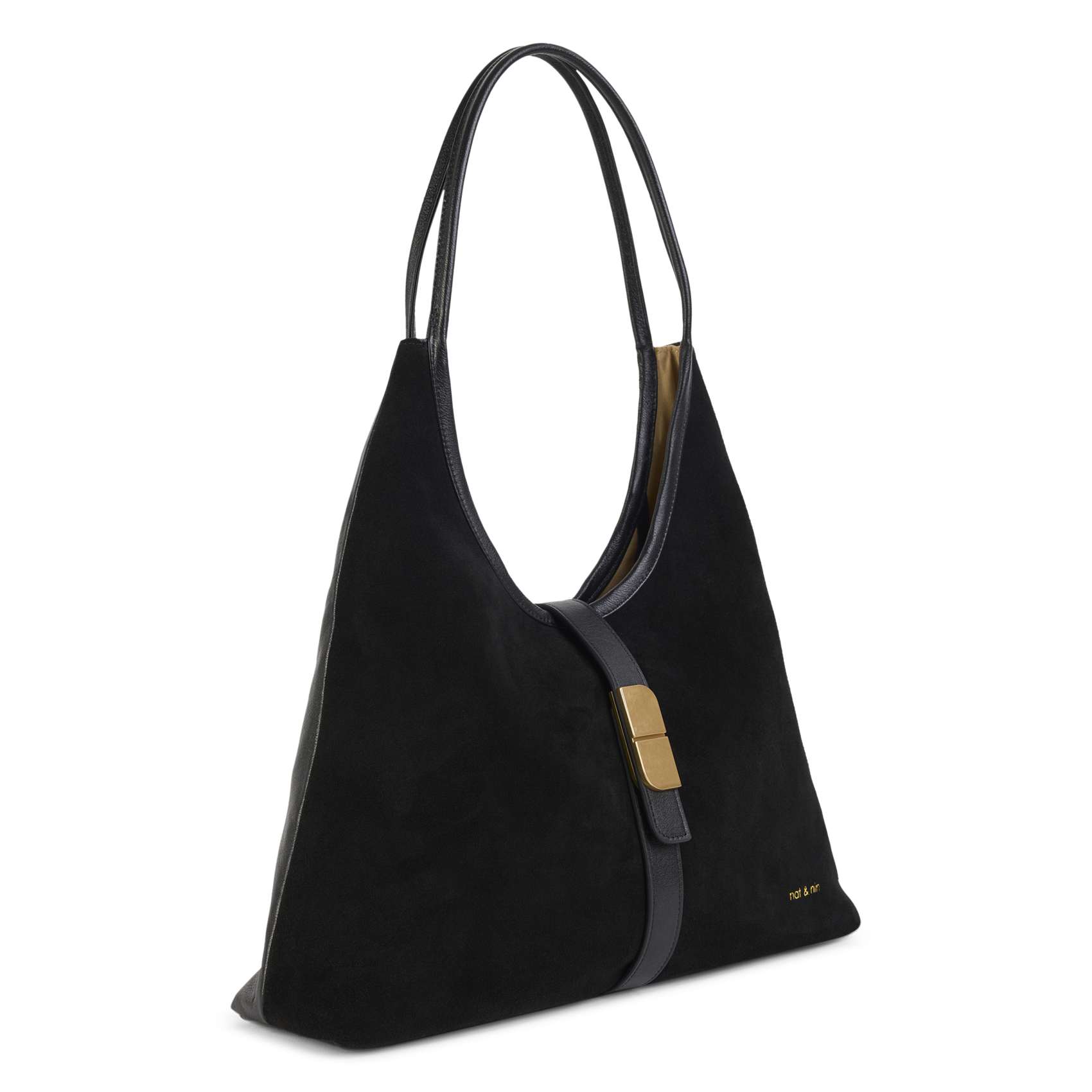 Capriccio - Hobo-Bag, aus Leder NAT & NIN Schwarz