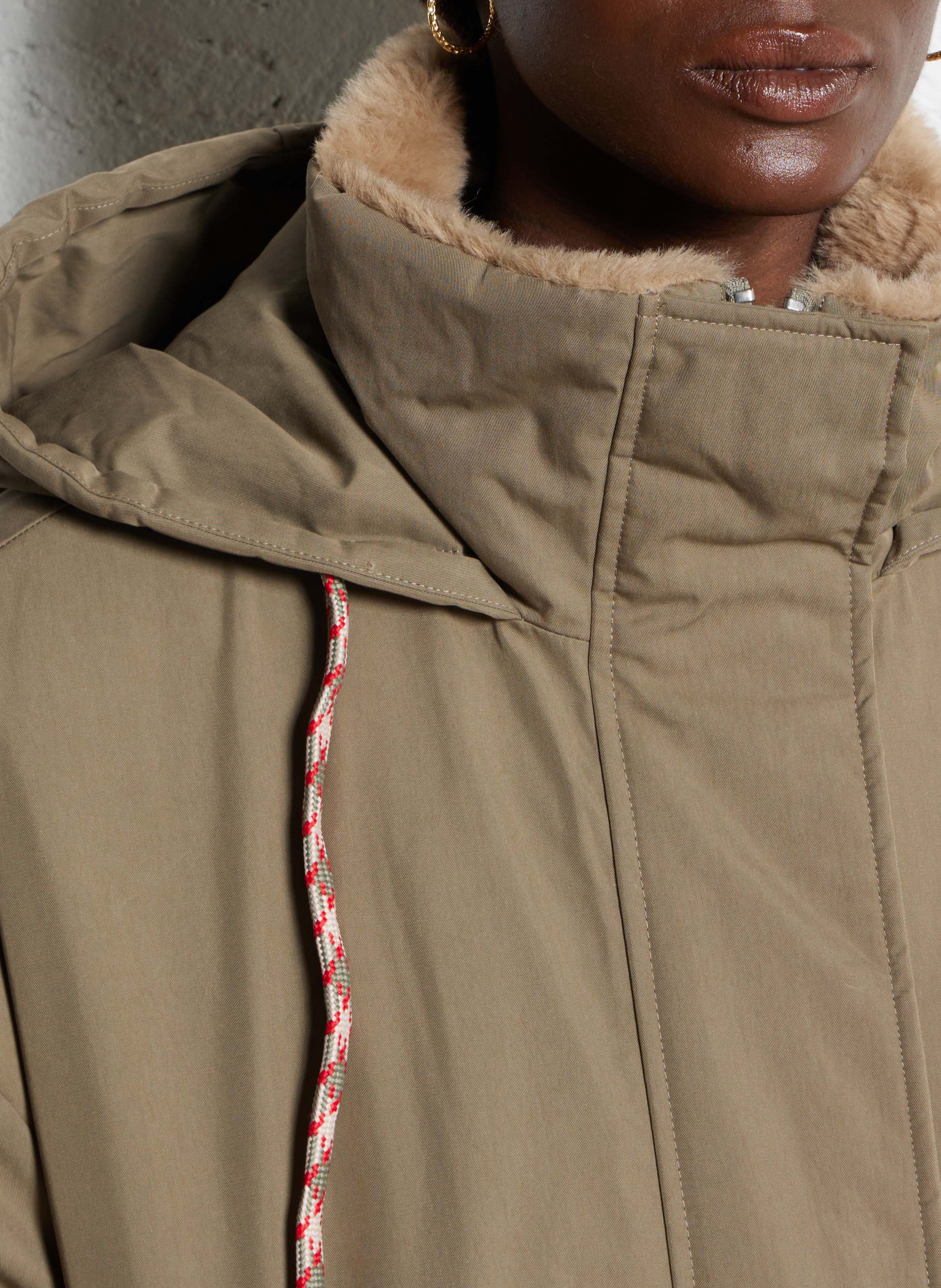 Oversized parka van gemengd katoen BELLEROSE Beige