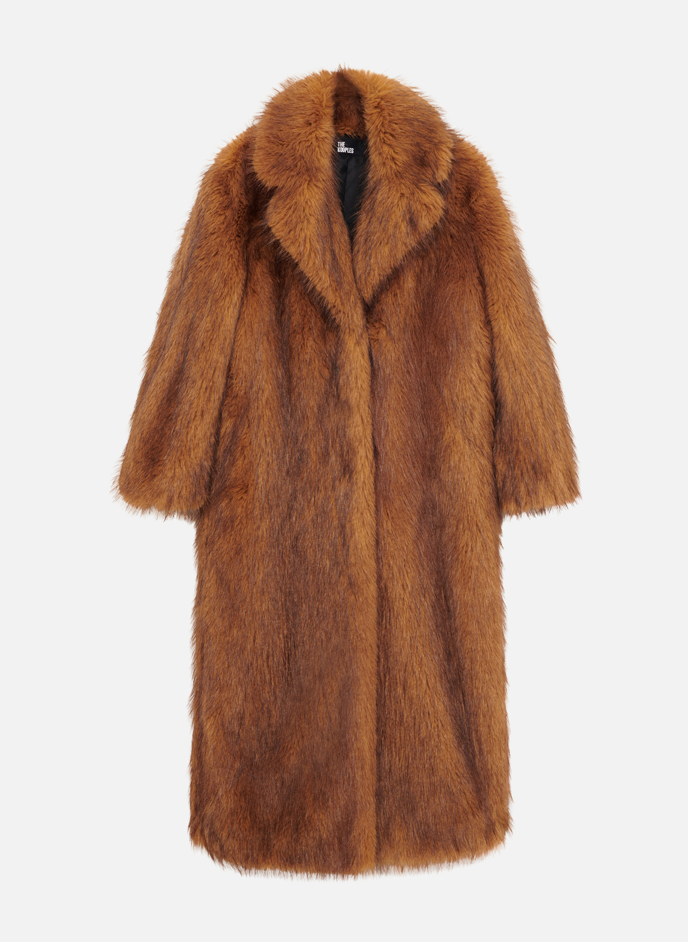 Long faux fur coat THE KOOPLES Brown