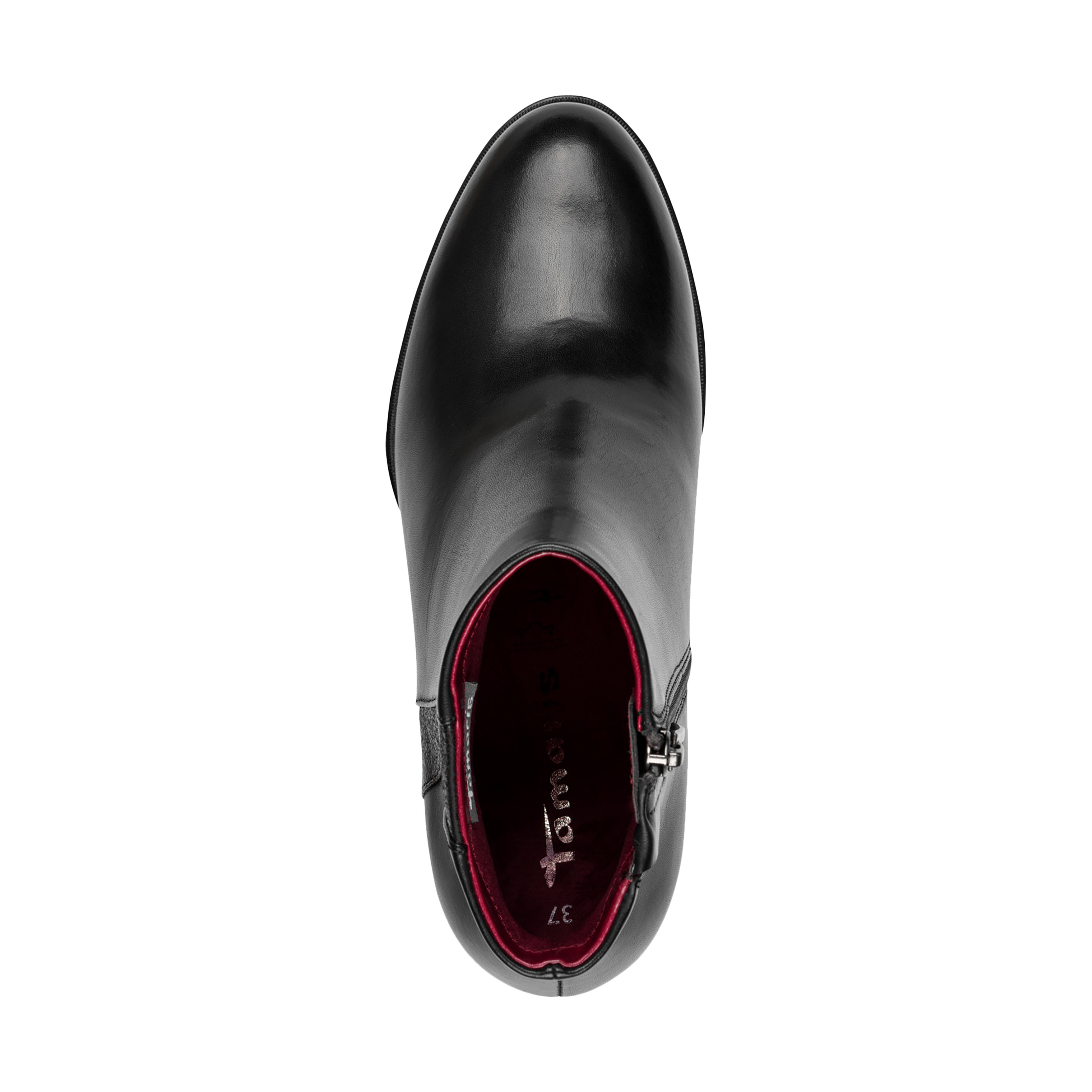 Leather heeled ankle boot TAMARIS Black