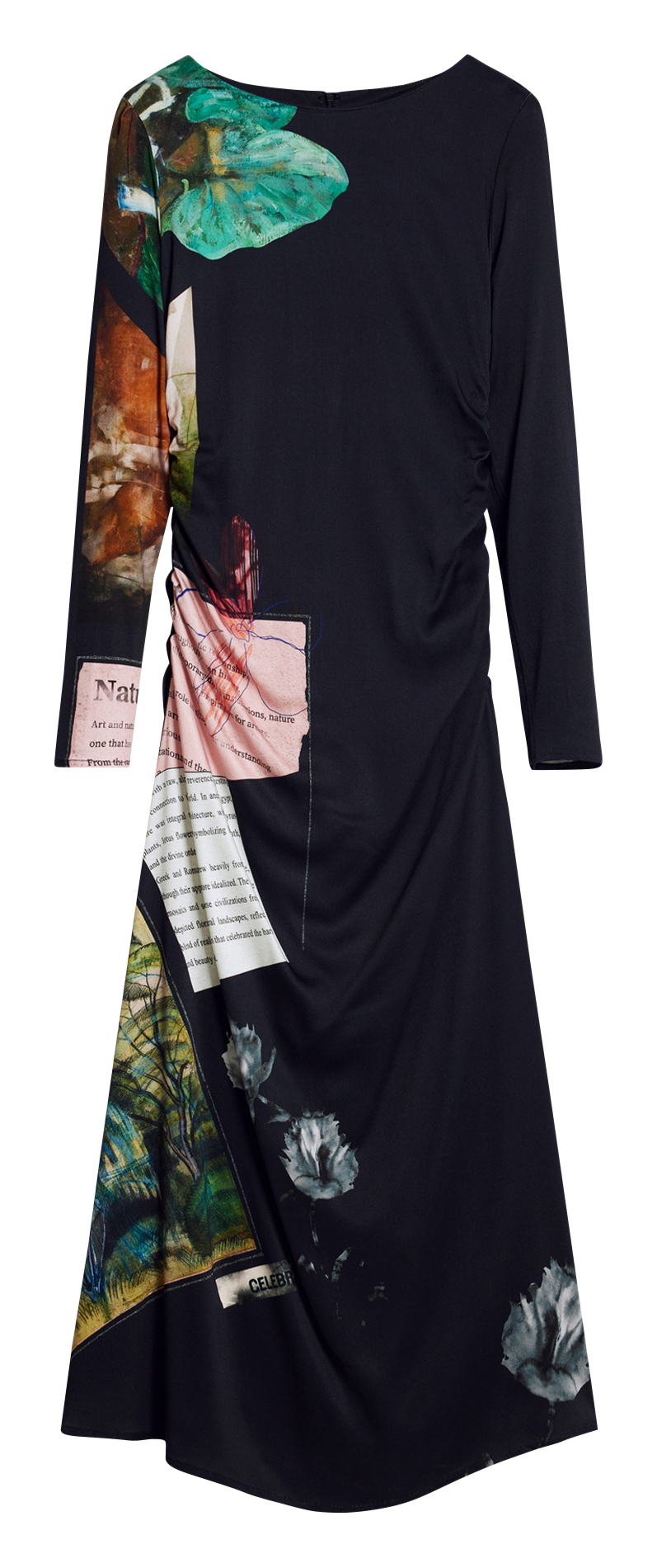 Robe longue col rond DESIGUAL Noir
