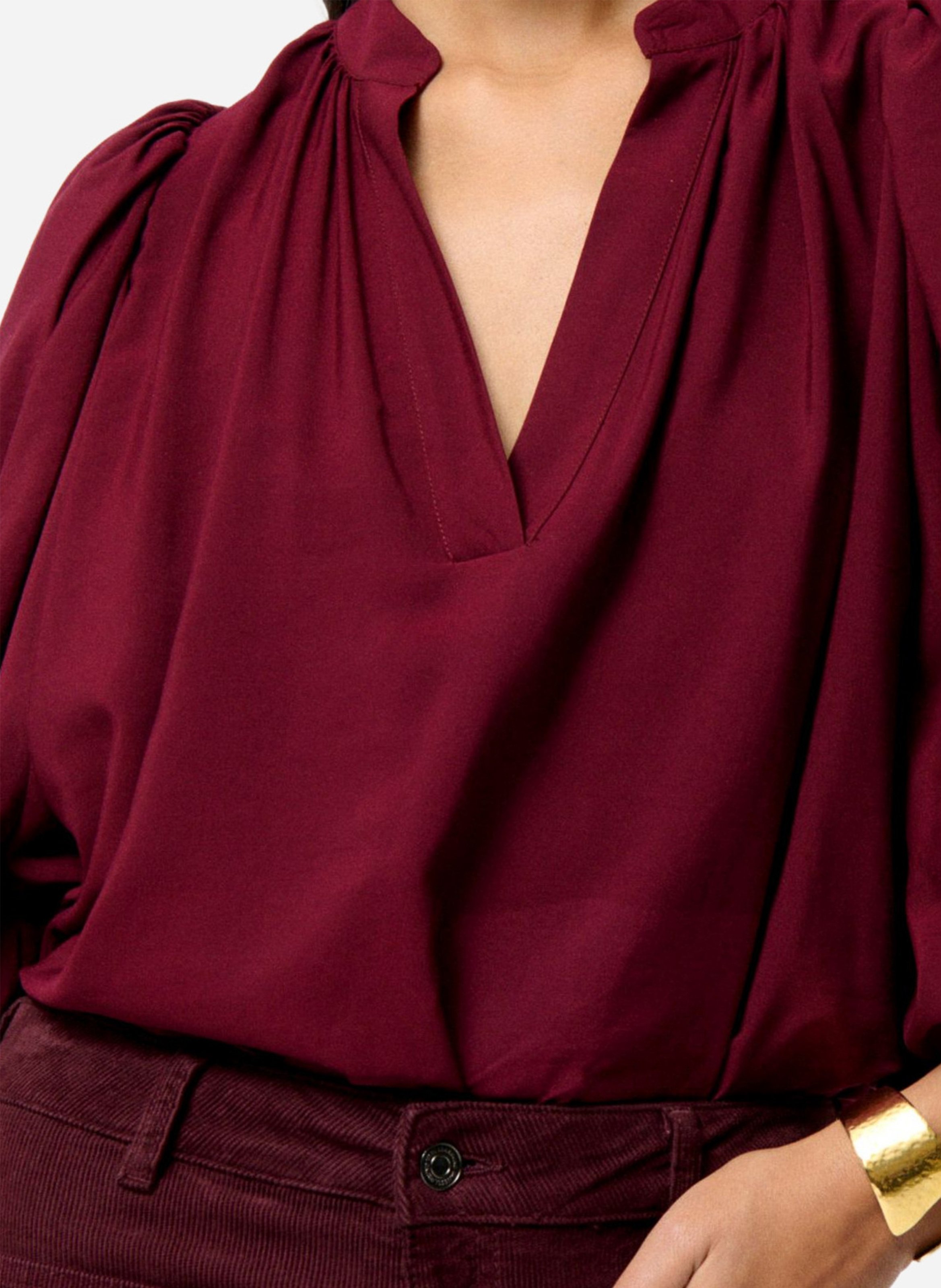 Oversized blouse with Tunisian collar VANESSA BRUNO Purple