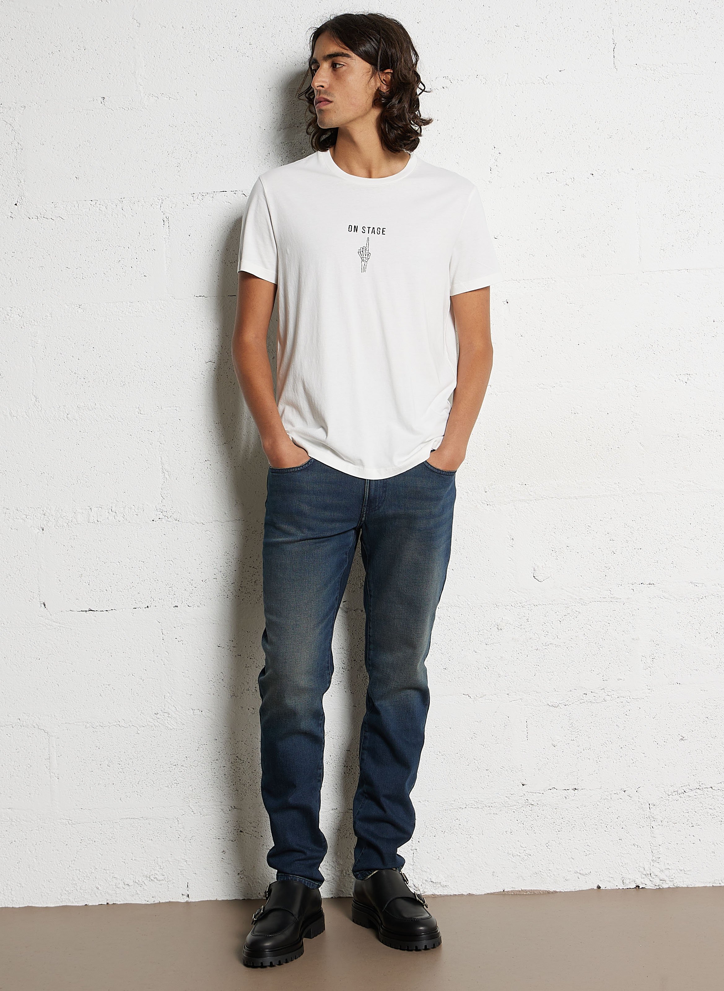 Gerade geschnittene Jeans aus Baumwoll-Mix IKKS Blau