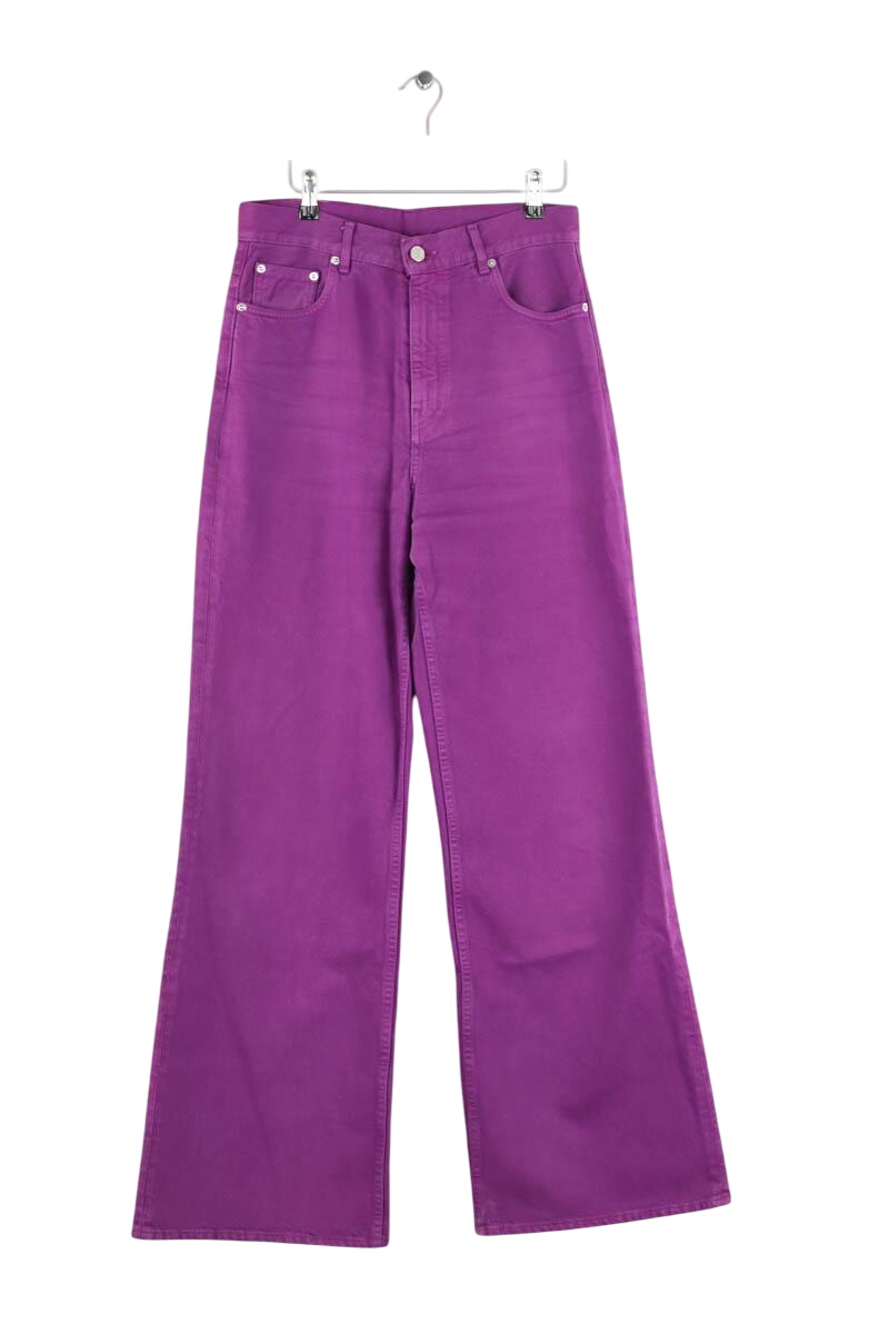 Straight cotton-blend pants LAURENCE BRAS - Seconde Main Purple
