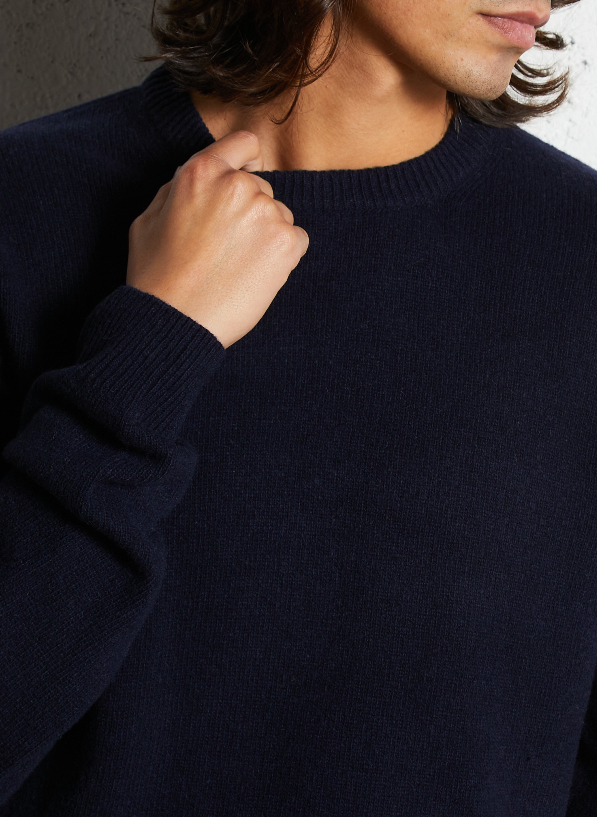Alpaca wool sweater CASUAL FRIDAY Blue