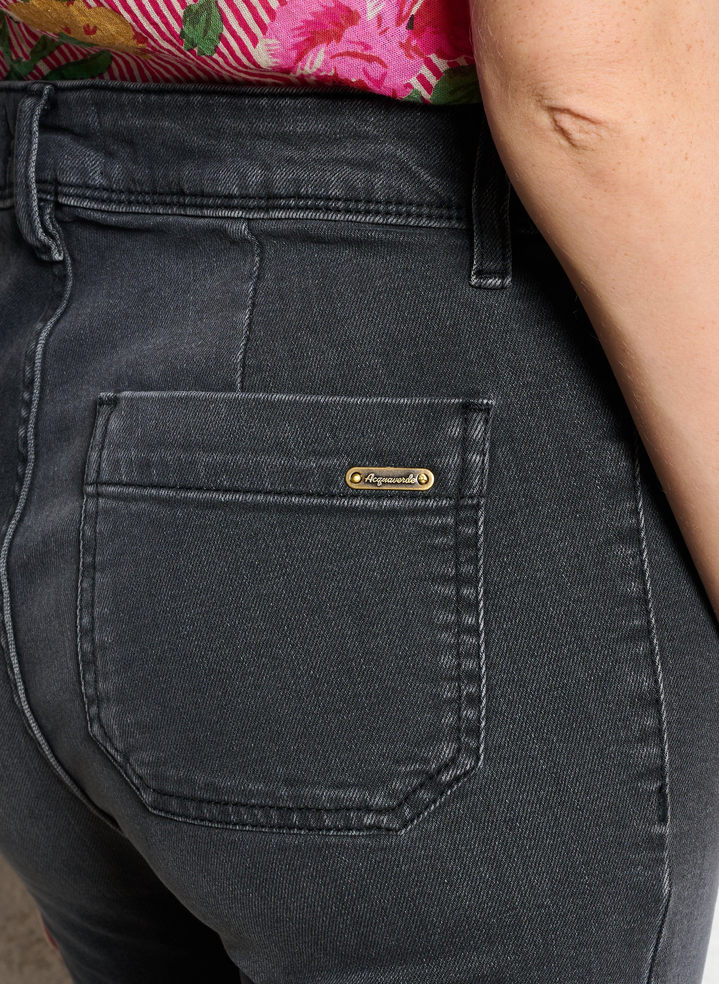 Charlotte cotton flared jeans ACQUAVERDE Grey