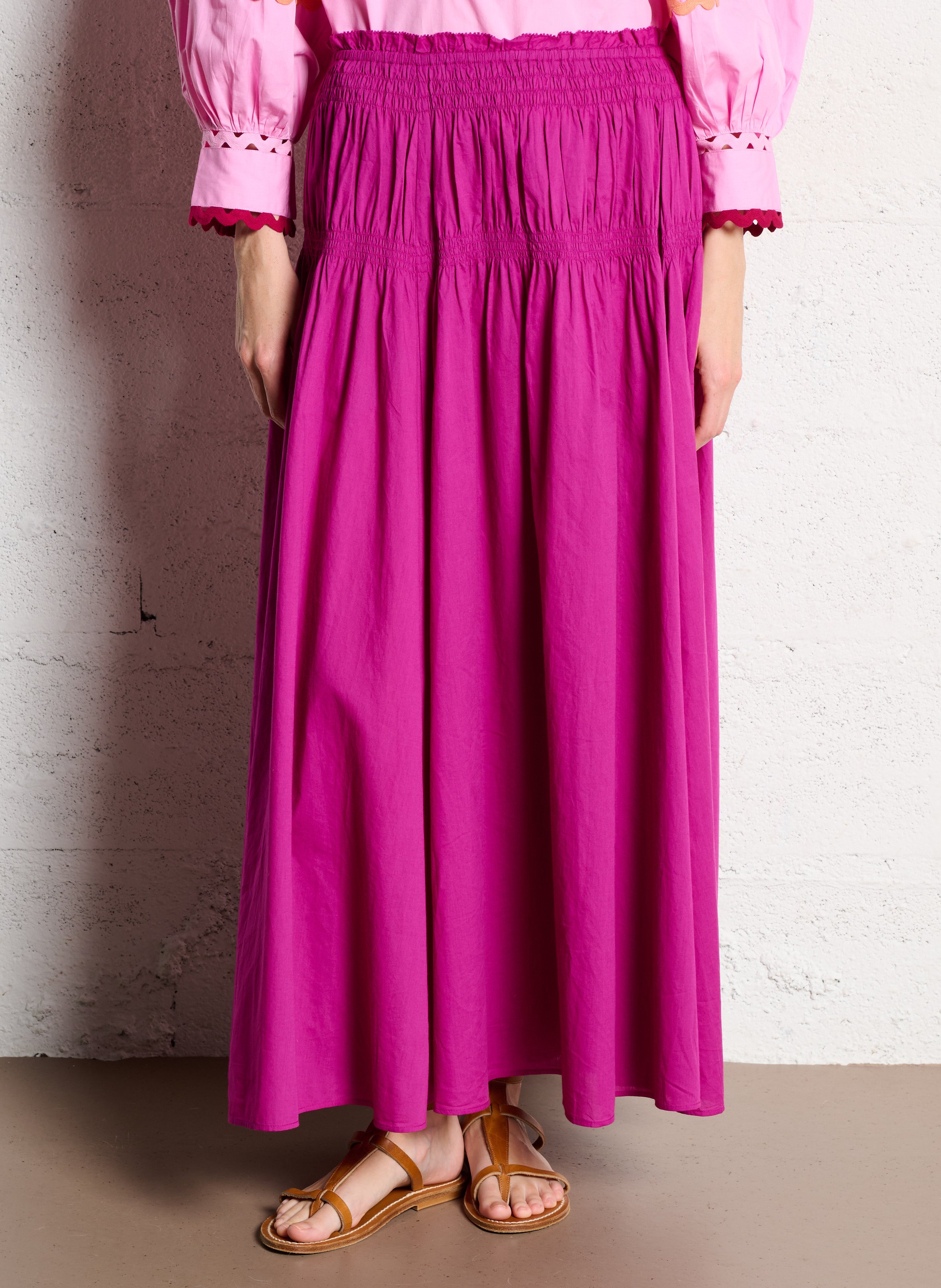 Lange, uitlopende, katoenen rok ANTIK BATIK