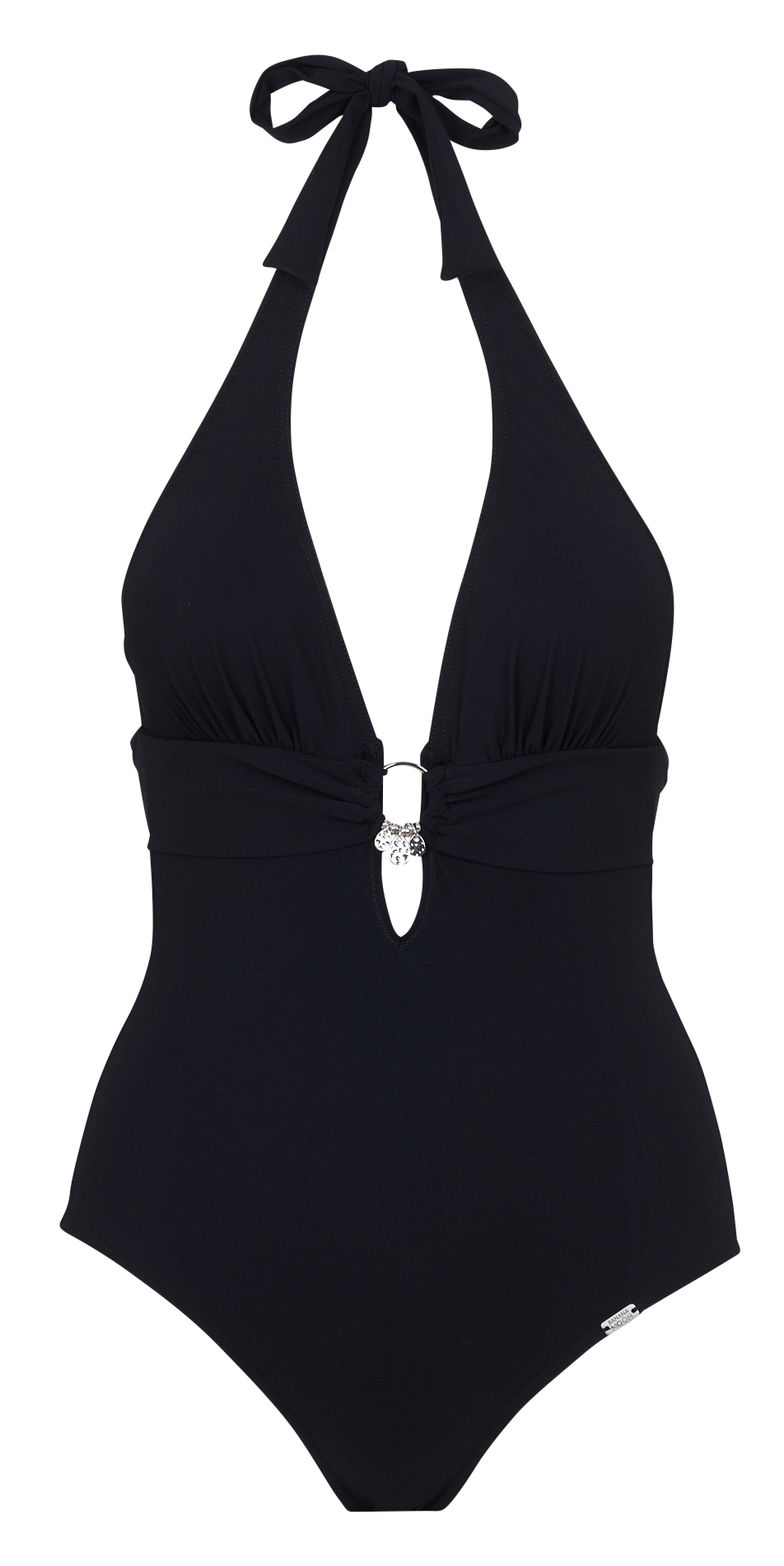 Maillot 1 pièce uni triangle BANANA MOON Noir