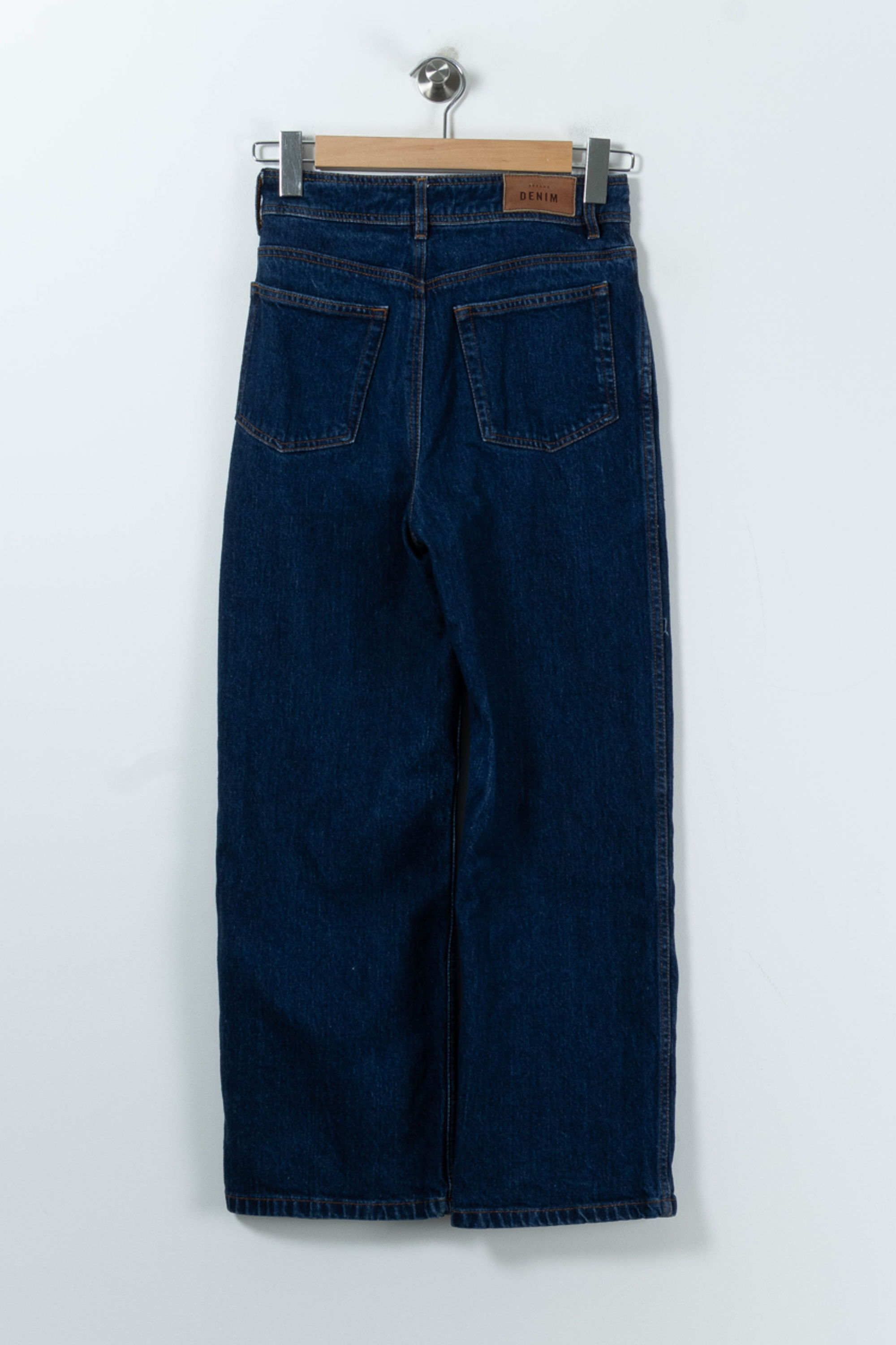 Cropped slim jeans with studs SEZANE - Seconde main Blue