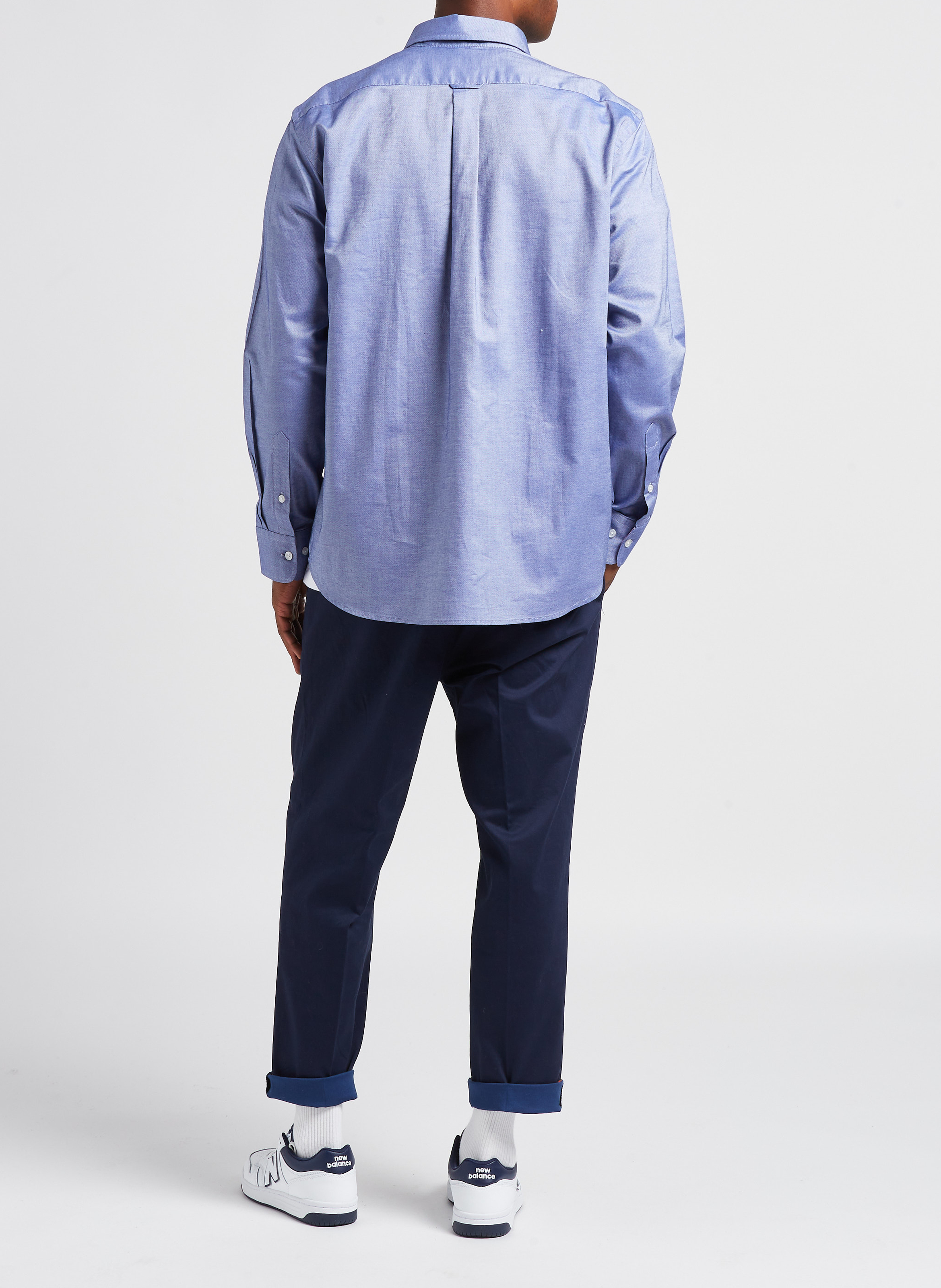 Pantalon droit en coton bio mélangé  SCOTCH AND SODA Bleu