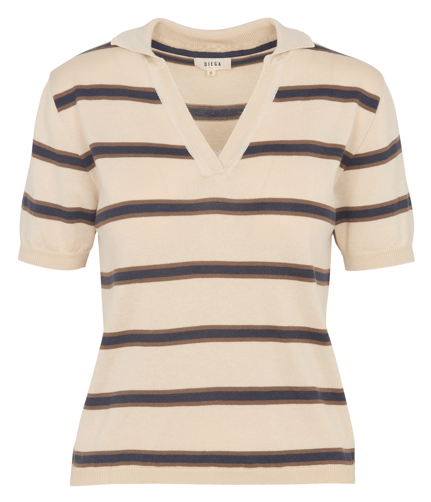 Striped shirt collar sweater DIEGA Multicolored