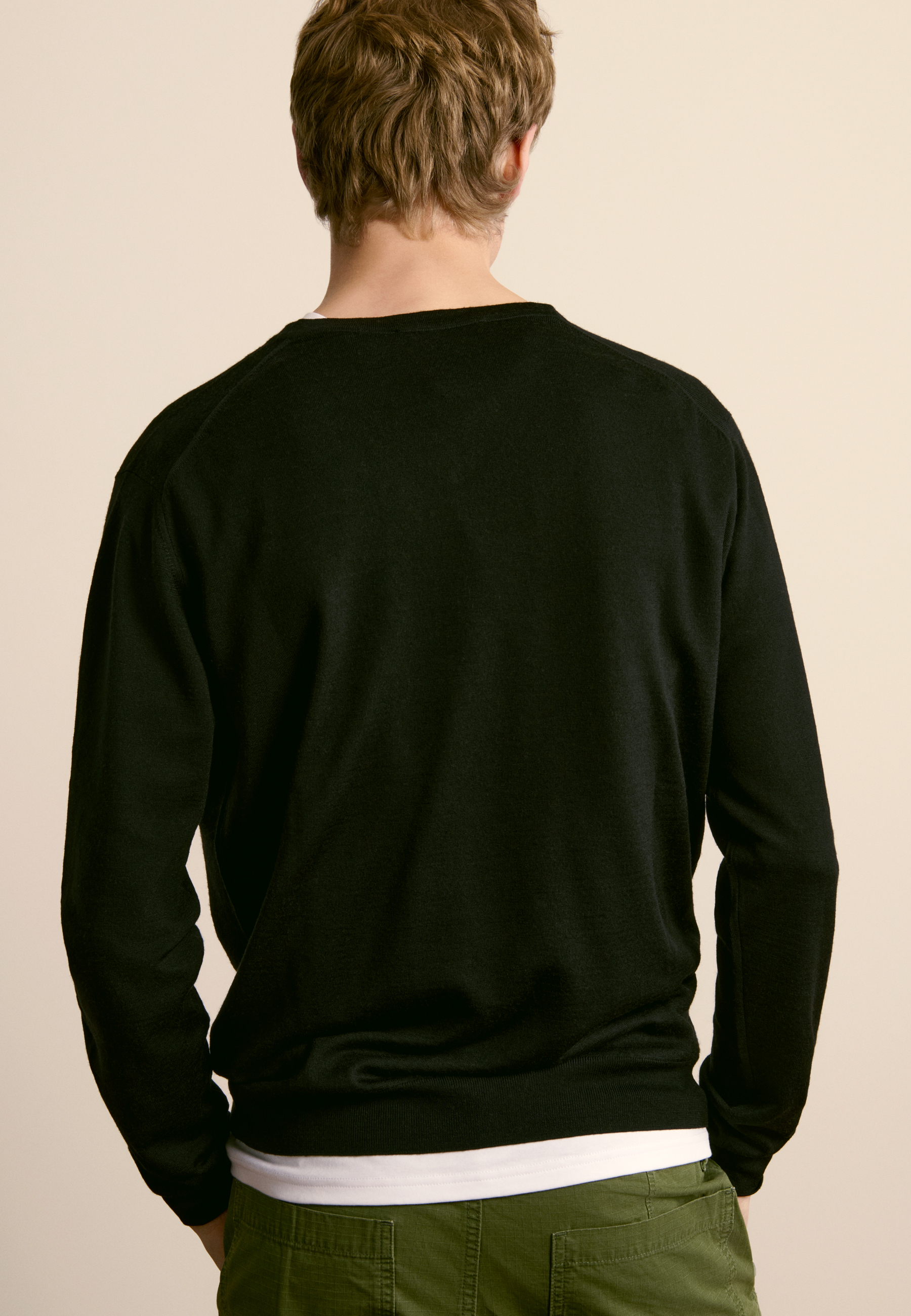Bunelle wool V-neck sweater MAISON MONTAGUT Black