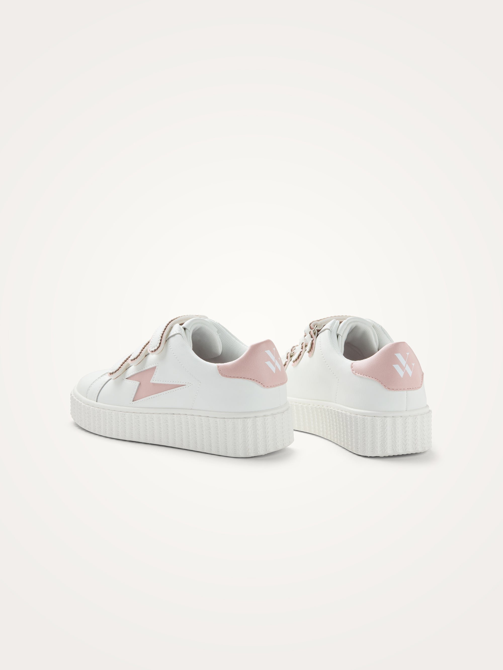 Low sneakers with scalloped Velcro straps VANESSA WU Pink
