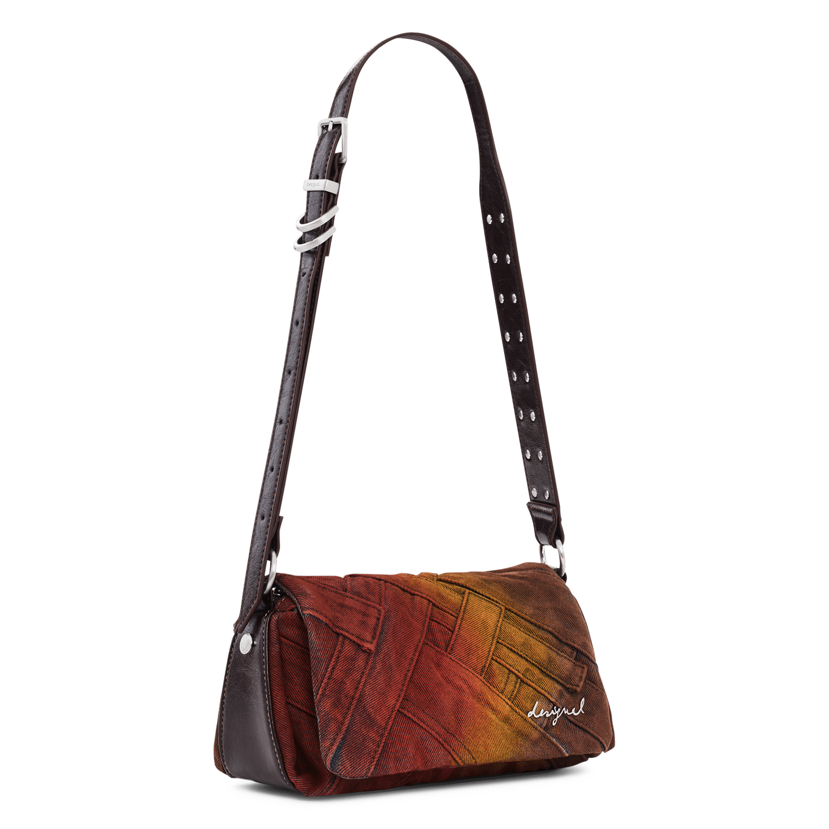 Sac bandoulière à rabat en patch  DESIGUAL Multicolore