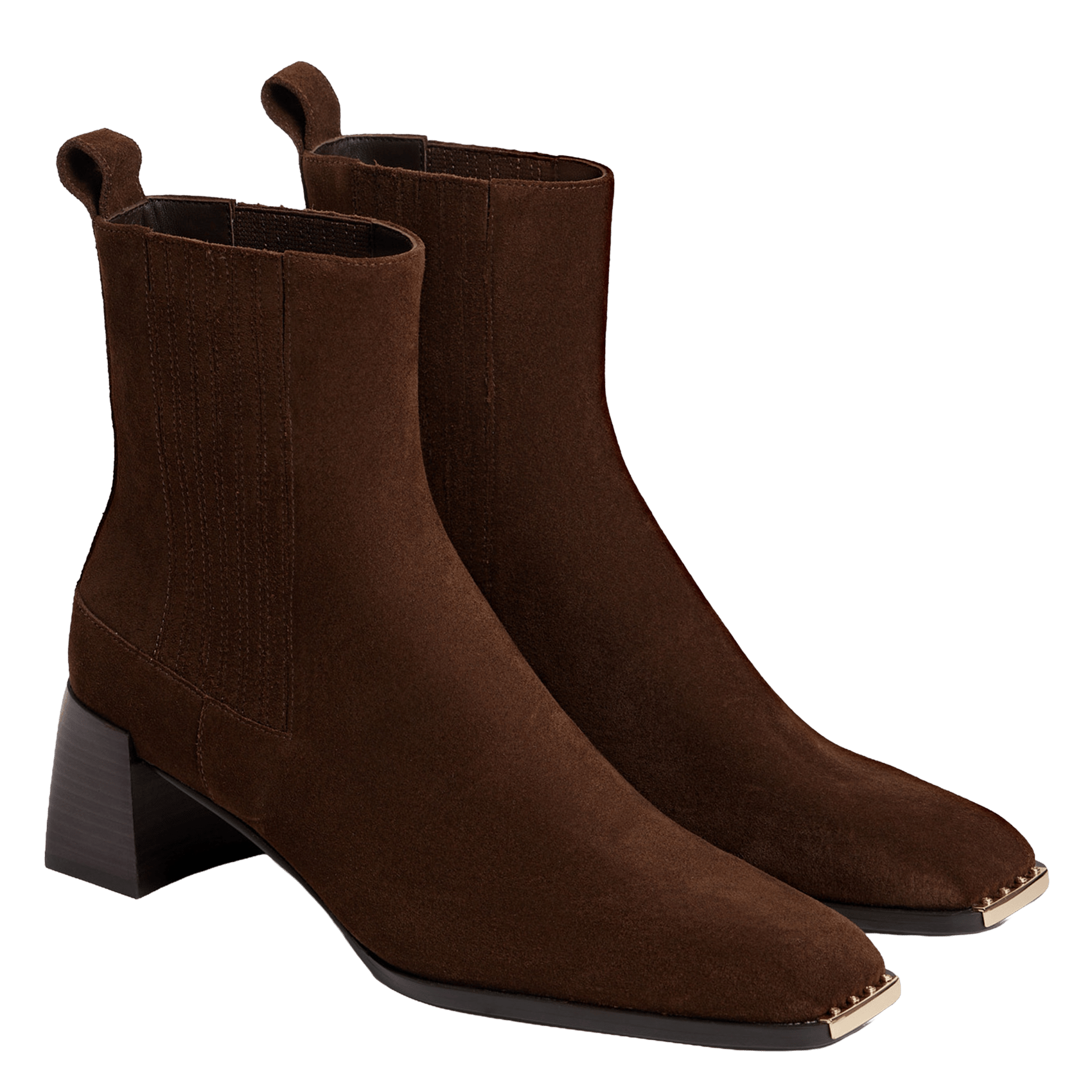 Suede leather ankle boots SANDRO Brown
